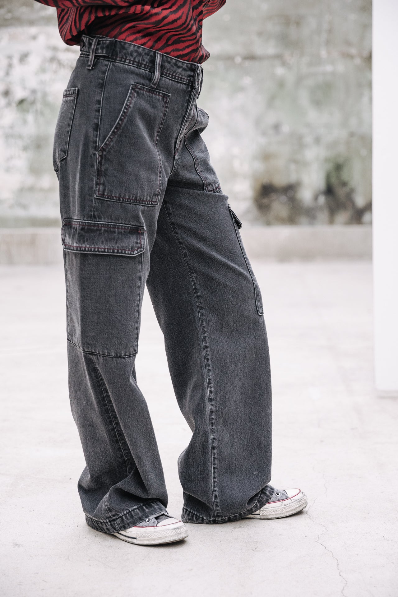 Jeans cargo large Femme Moxie sapia | Freeman T. Porter