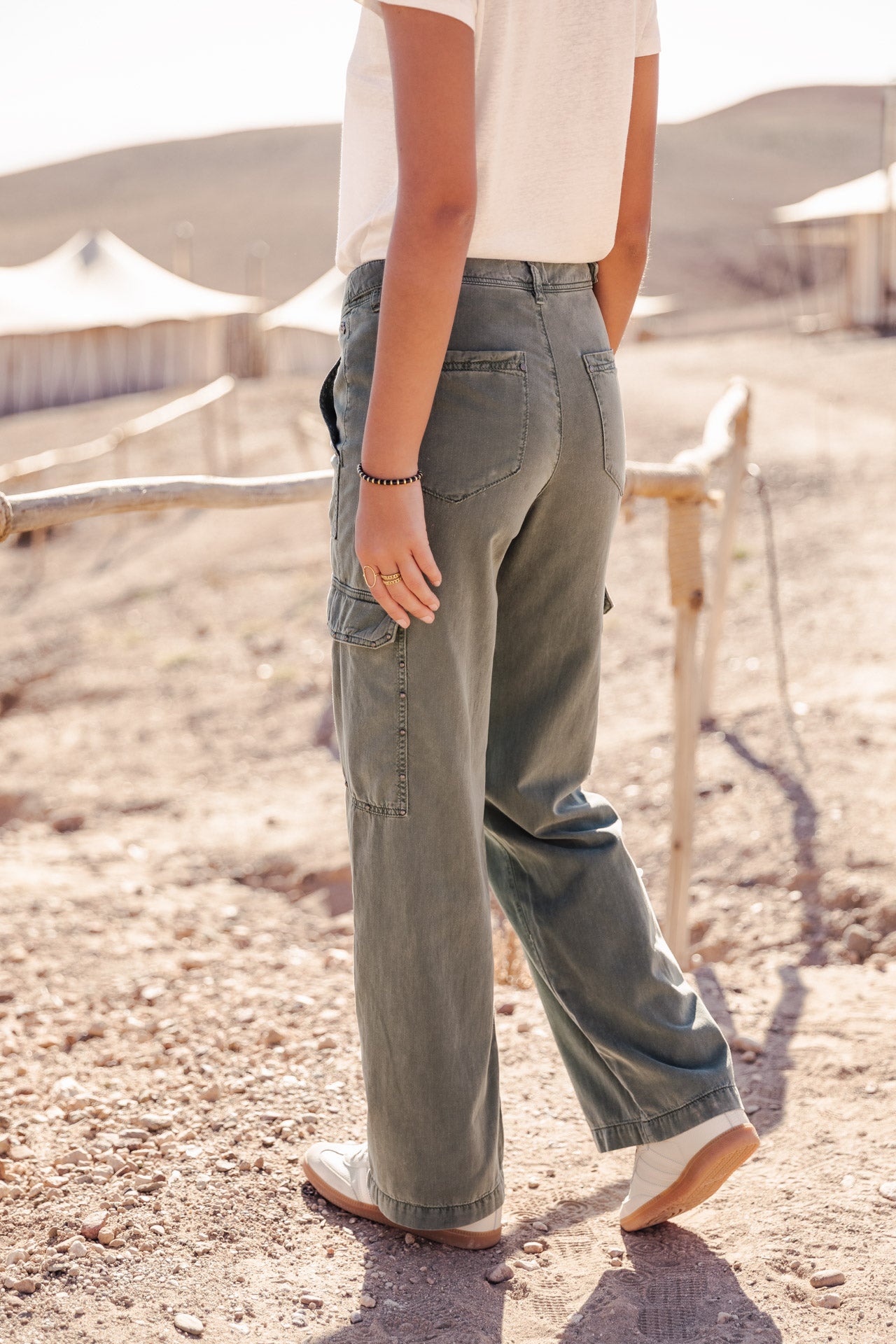 Pantalon cargo large Femme Moxie Jazz laurel wreath | Freeman T. Porter