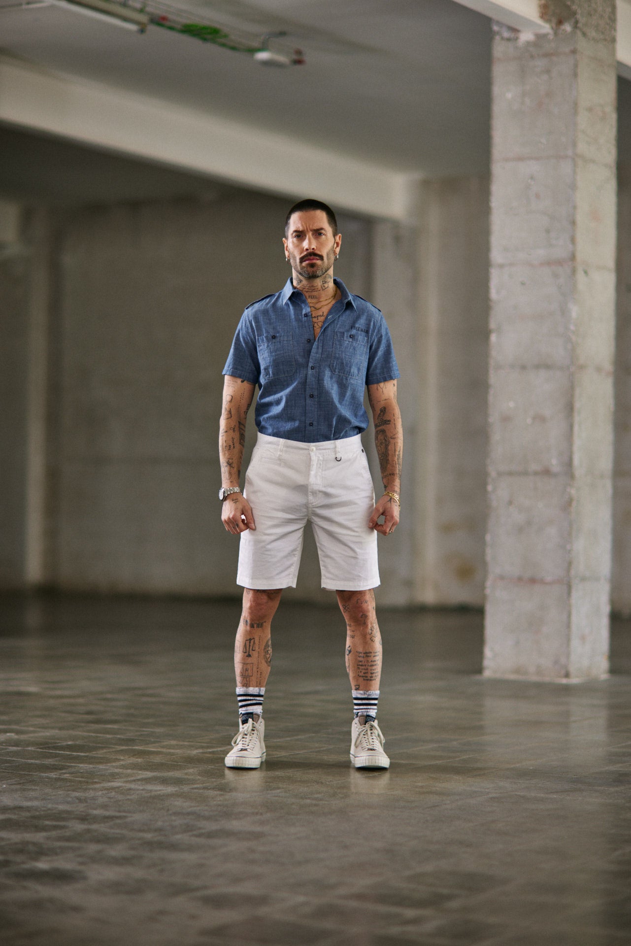 Short Homme Gino Short Spike bright white | Freeman T. Porter