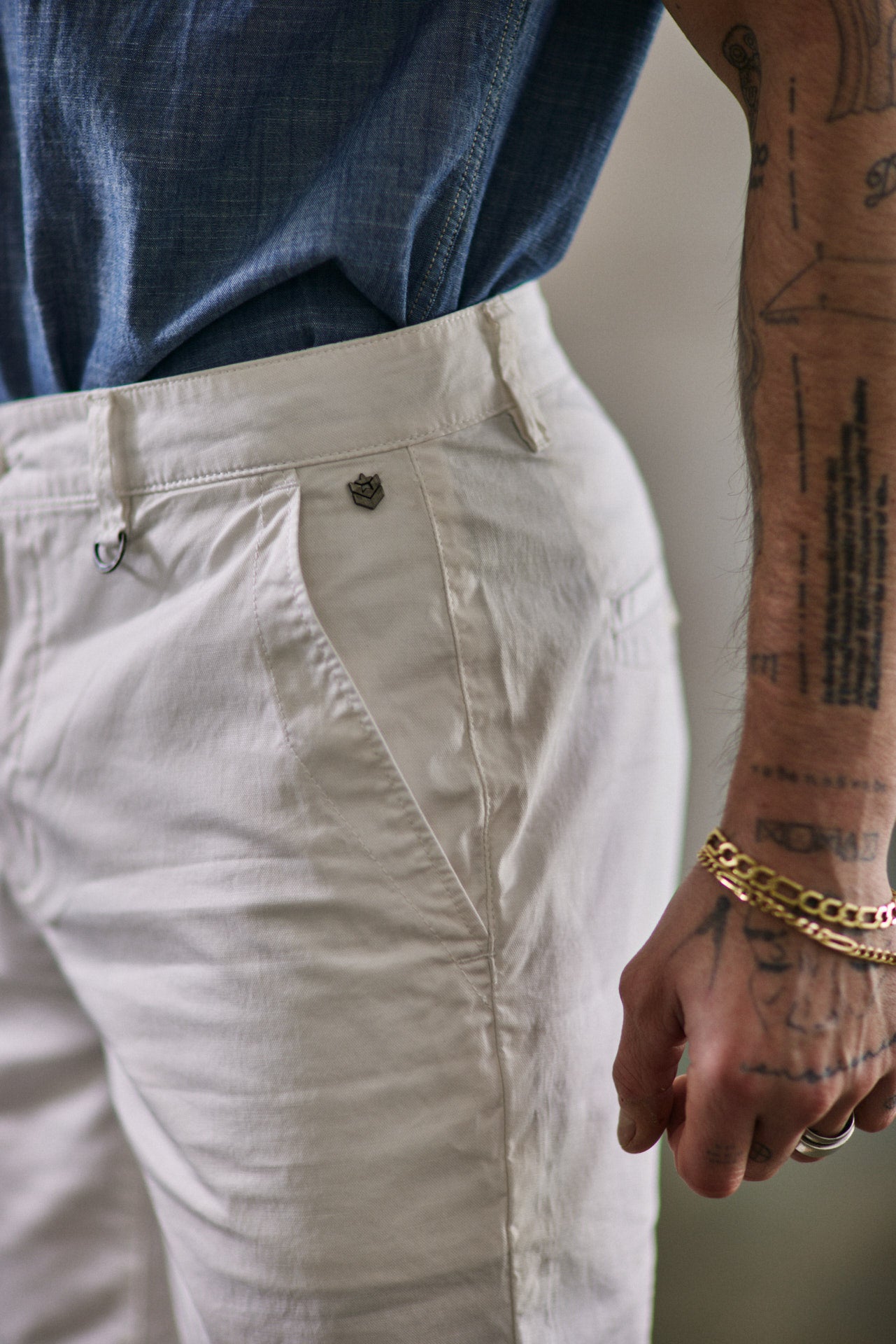 Short Homme Gino Short Spike bright white | Freeman T. Porter