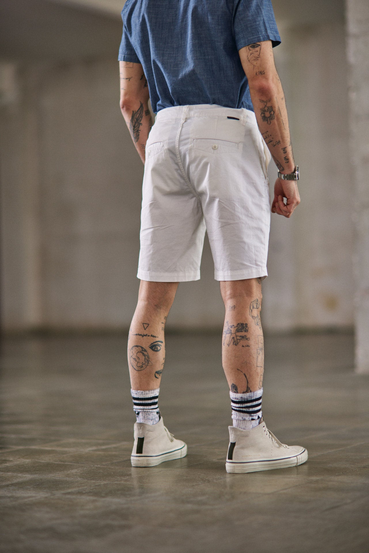 Short Homme Gino Short Spike bright white | Freeman T. Porter