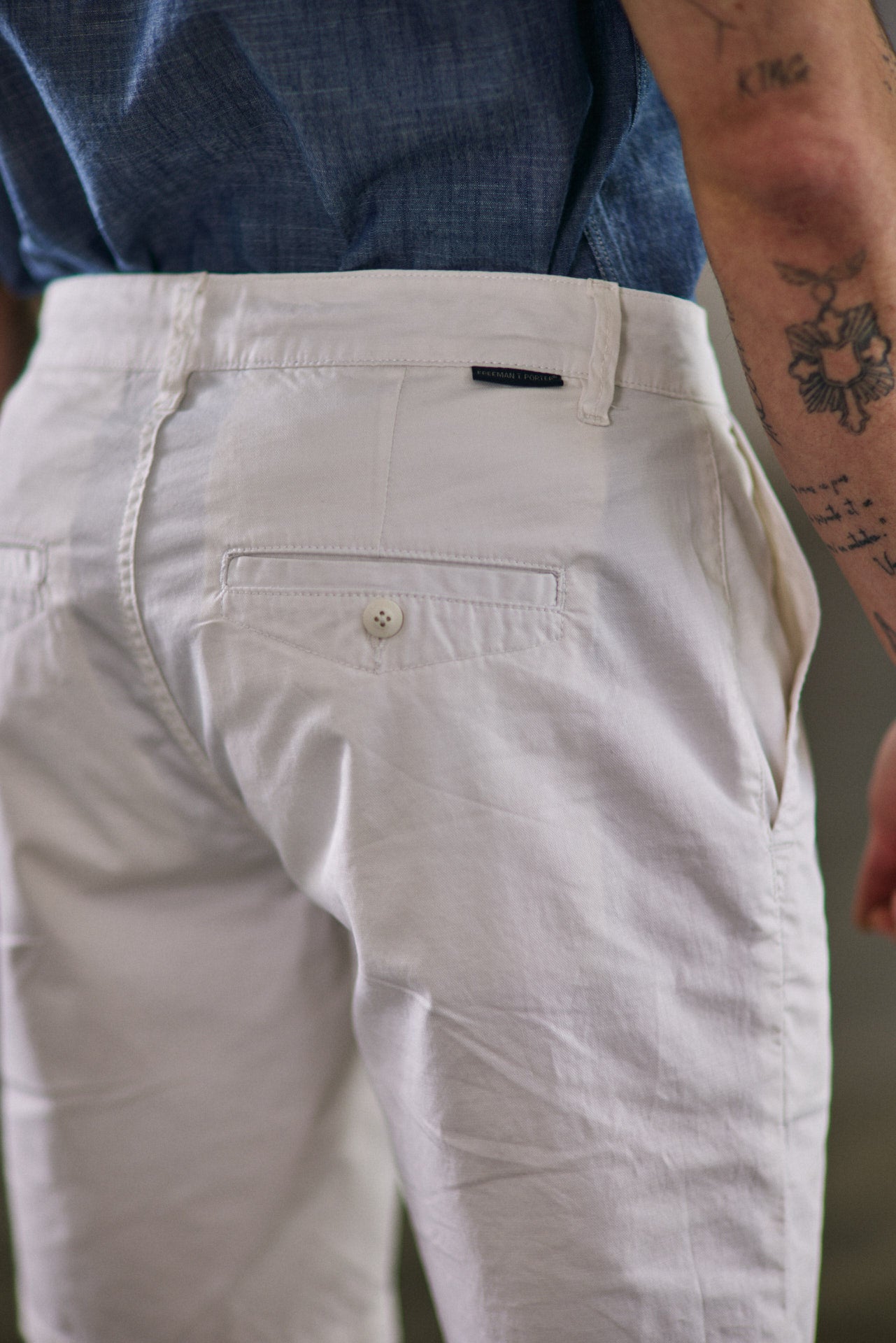 Short Homme Gino Short Spike bright white | Freeman T. Porter