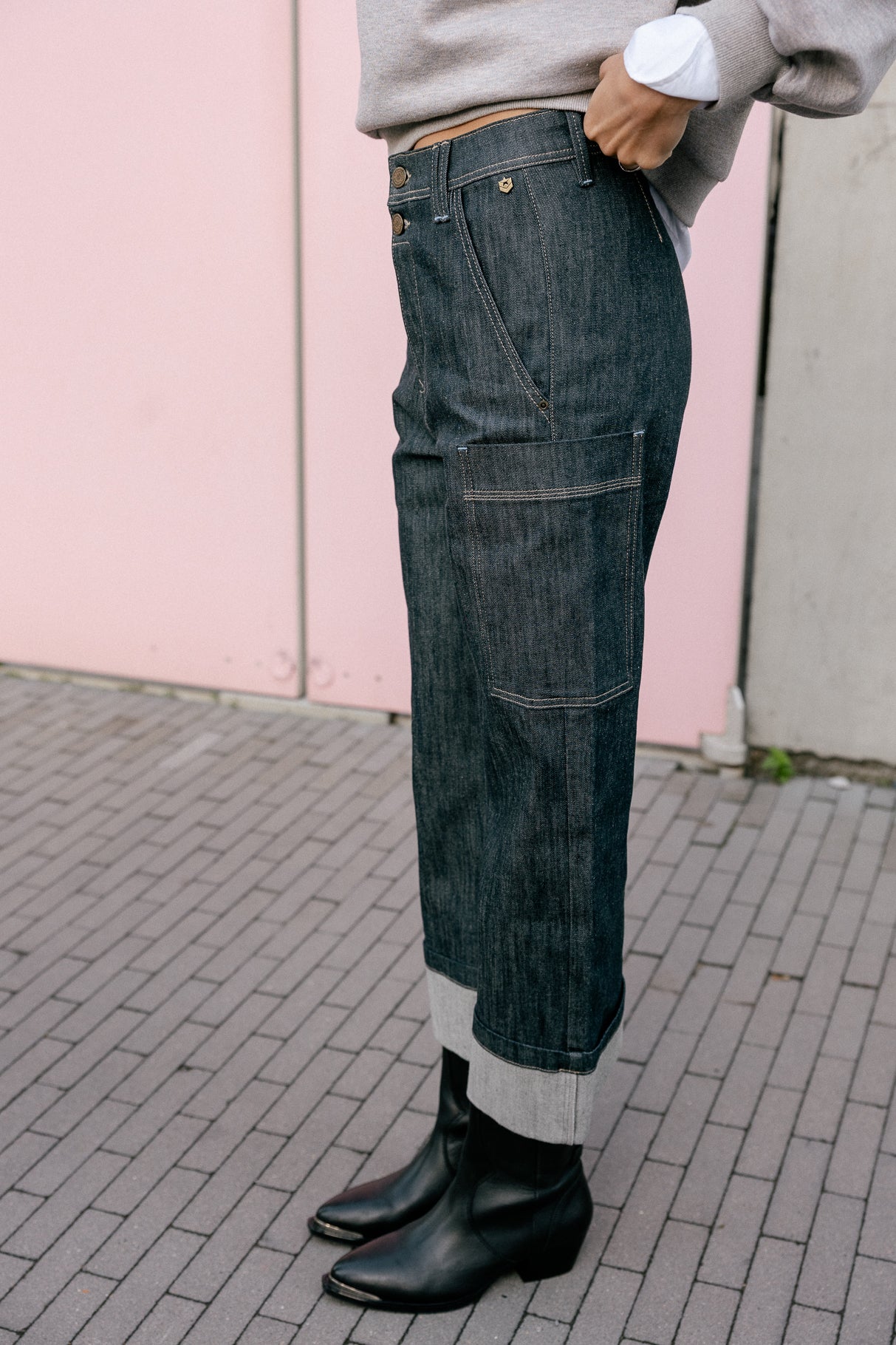 Jeans cargo cropped Femme Charly buji | Freeman T. Porter