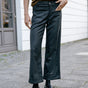 Pantalon cropped large à revers Femme Alice Dalston dark shadow | Freeman T. Porter