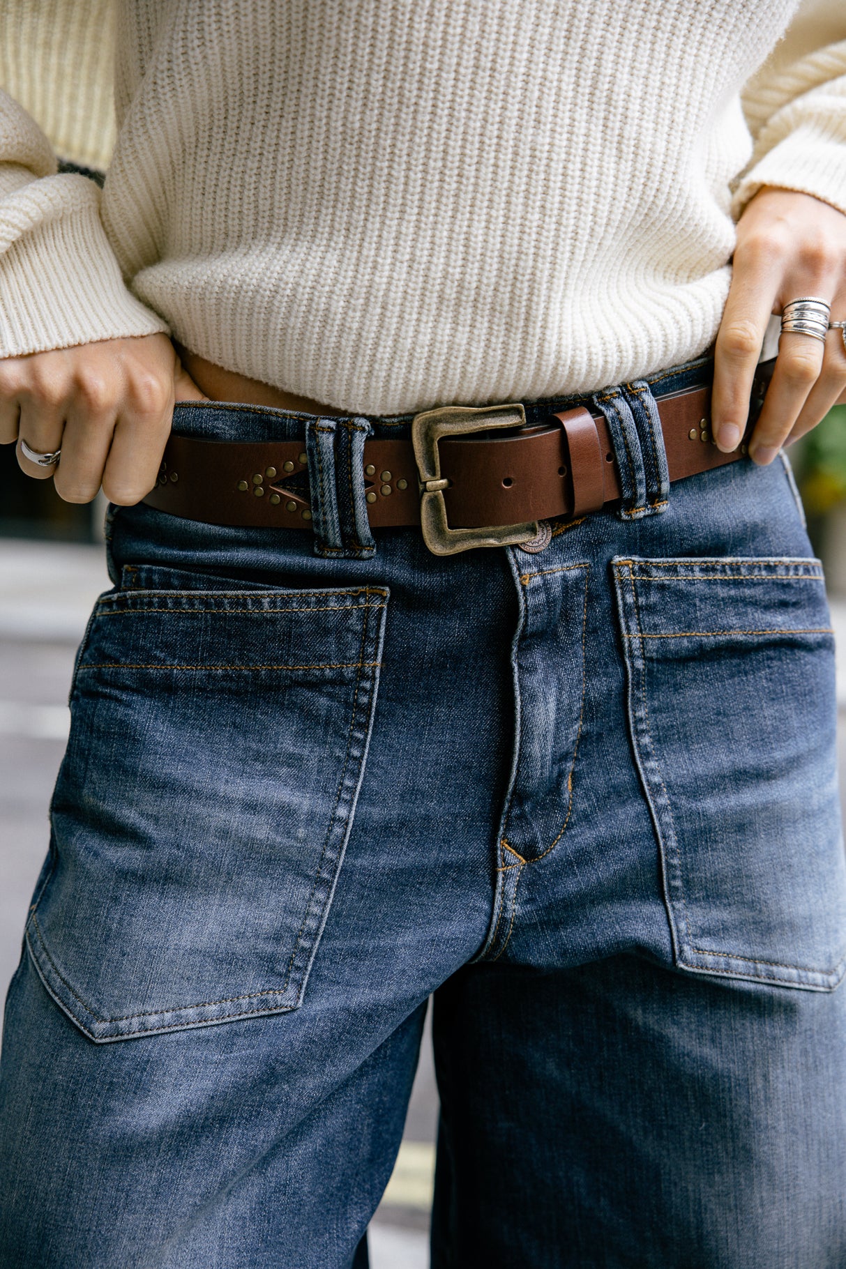 Jeans large Frau Gaby salute | Freeman T. Porter