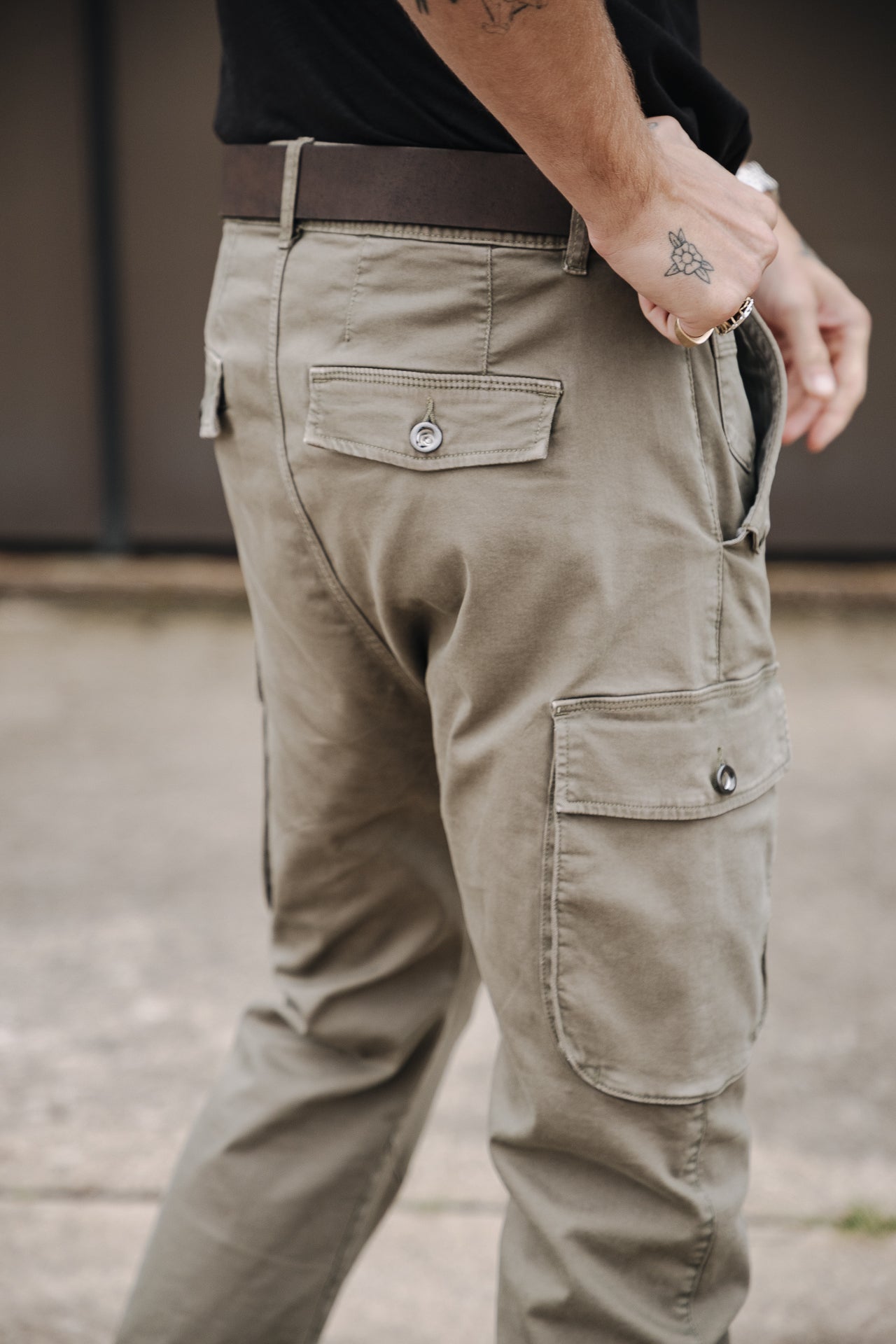 Pantalon cargo Homme Punacho Twilly deep lichen green | Freeman T. Porter