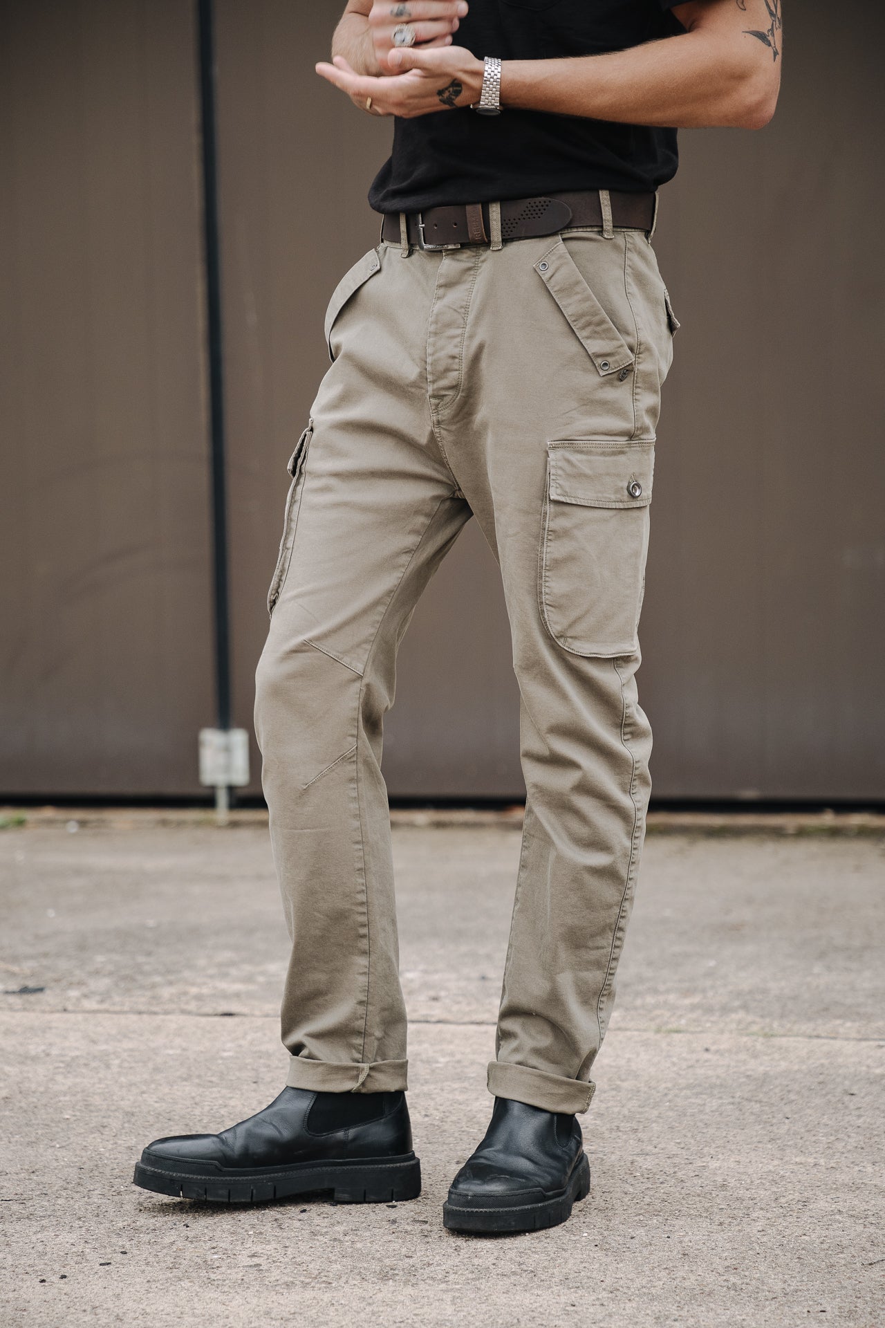 Pantalon cargo Homme Punacho Twilly deep lichen green | Freeman T. Porter