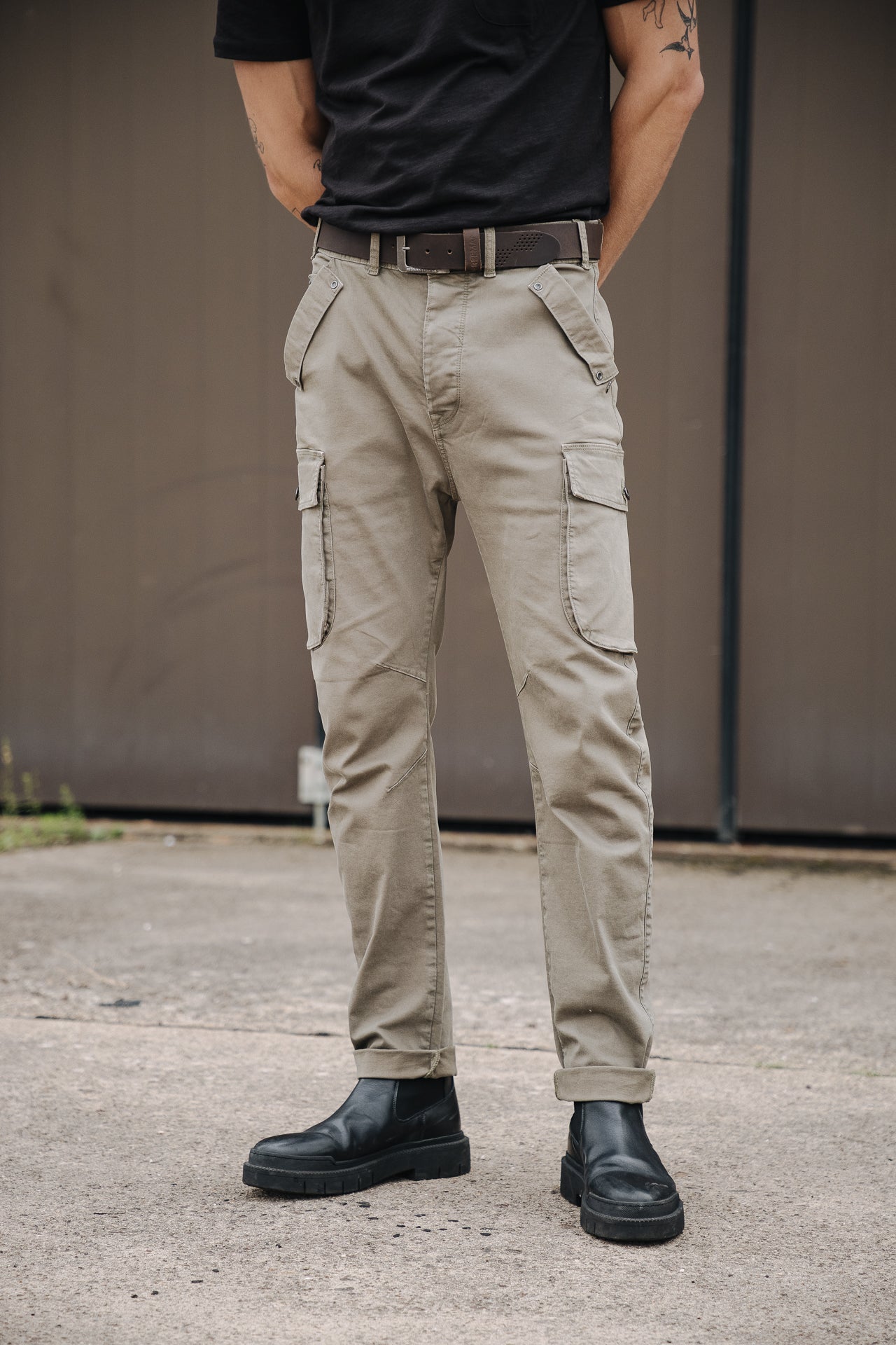 Pantalon cargo Homme Punacho Twilly deep lichen green | Freeman T. Porter
