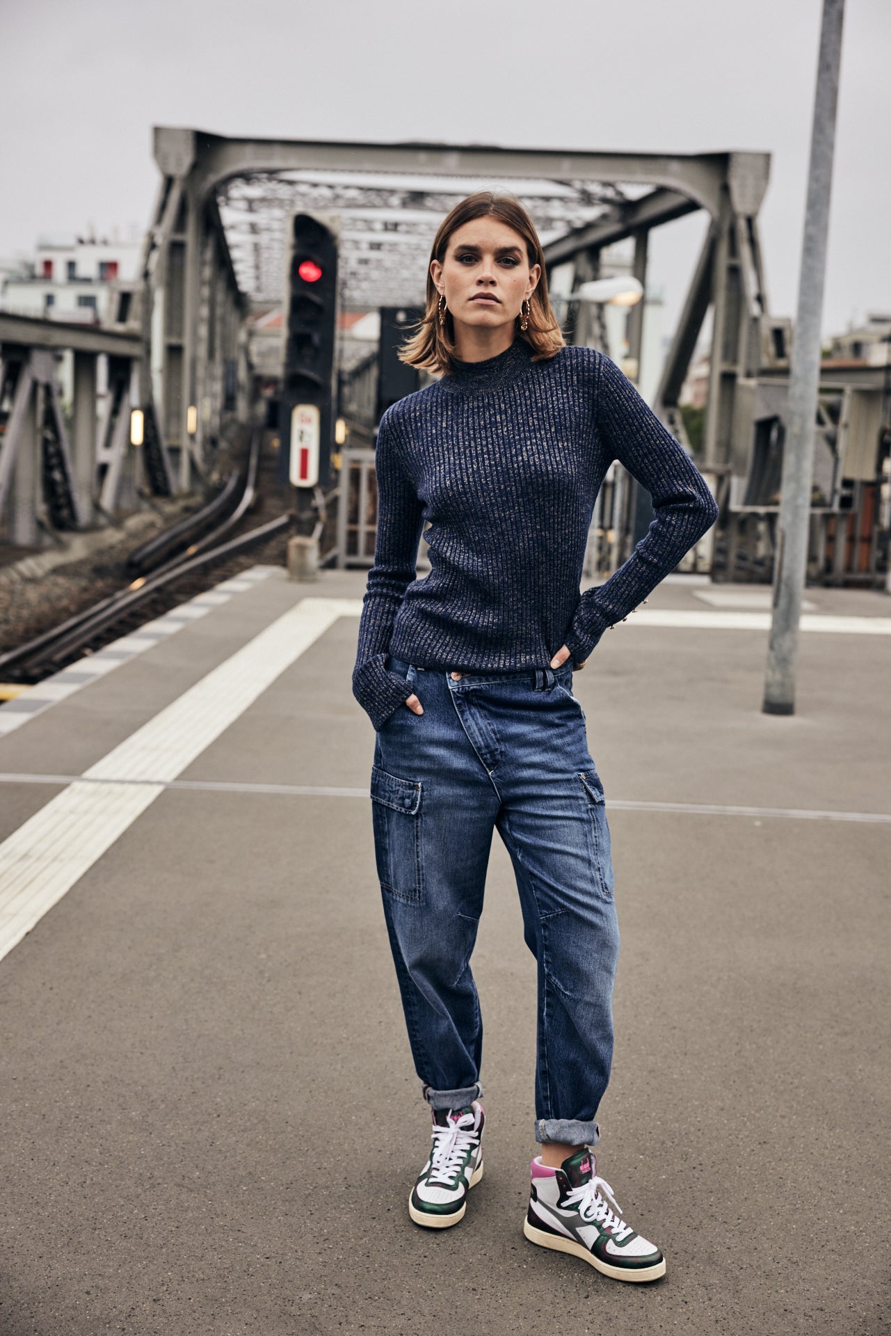 Jeans cargo Femme Olga Denim paolino | Freeman T. Porter