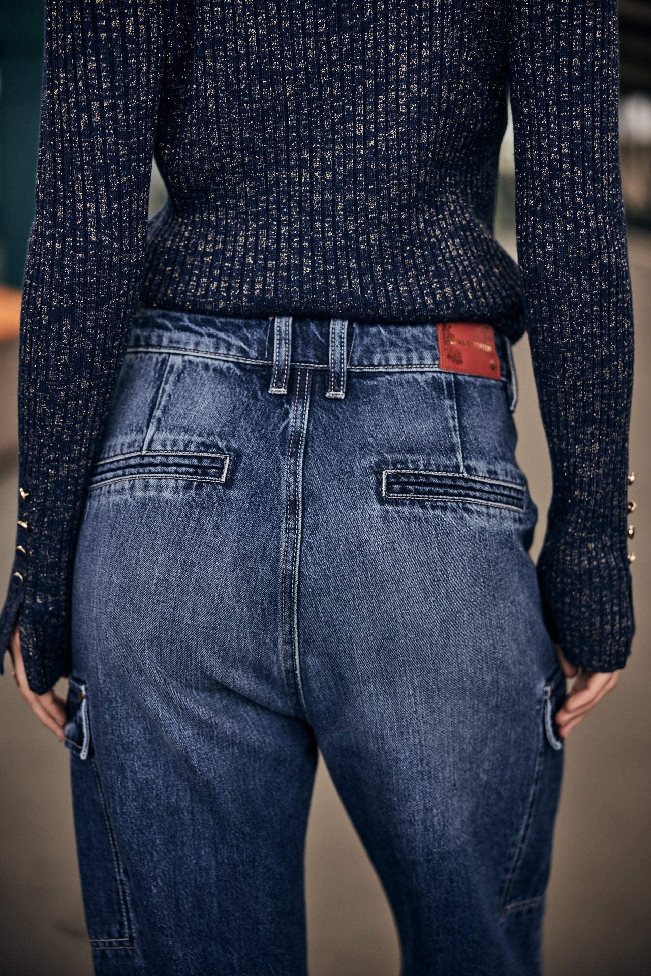 Jeans cargo Femme Olga Denim paolino | Freeman T. Porter