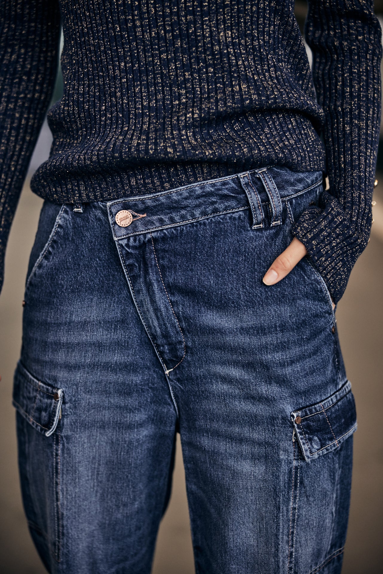 Jeans cargo Femme Olga Denim paolino | Freeman T. Porter
