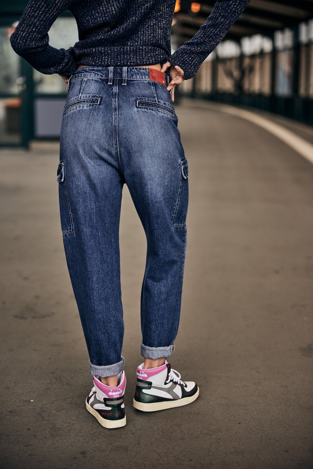 Jeans cargo Femme Olga Denim paolino | Freeman T. Porter