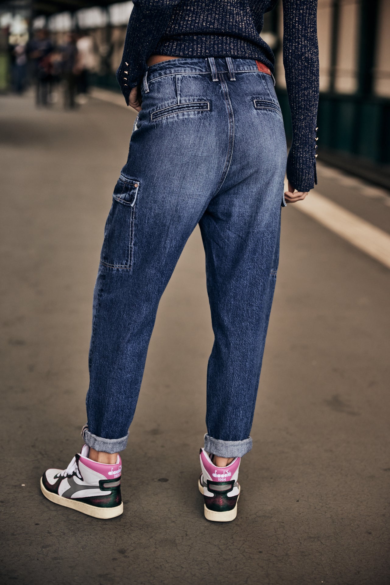 Jeans cargo Femme Olga Denim paolino | Freeman T. Porter