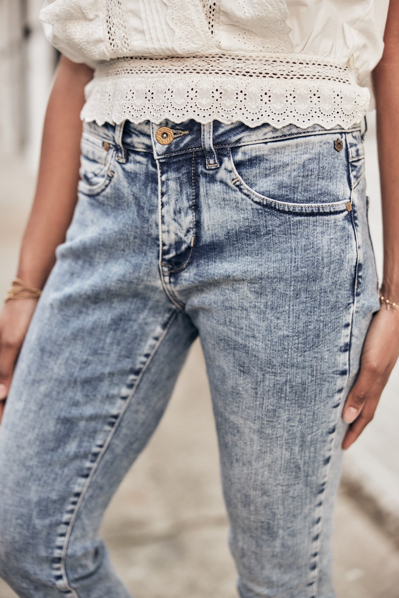 Jeans slim cropped Femme Sophy boceano | Freeman T. Porter