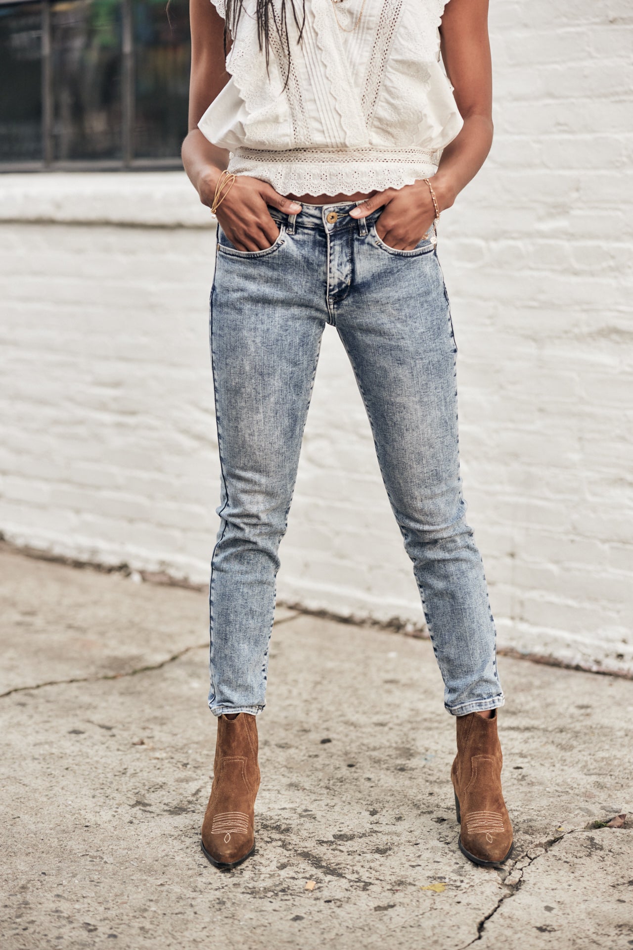 Jeans slim cropped Femme Sophy boceano | Freeman T. Porter