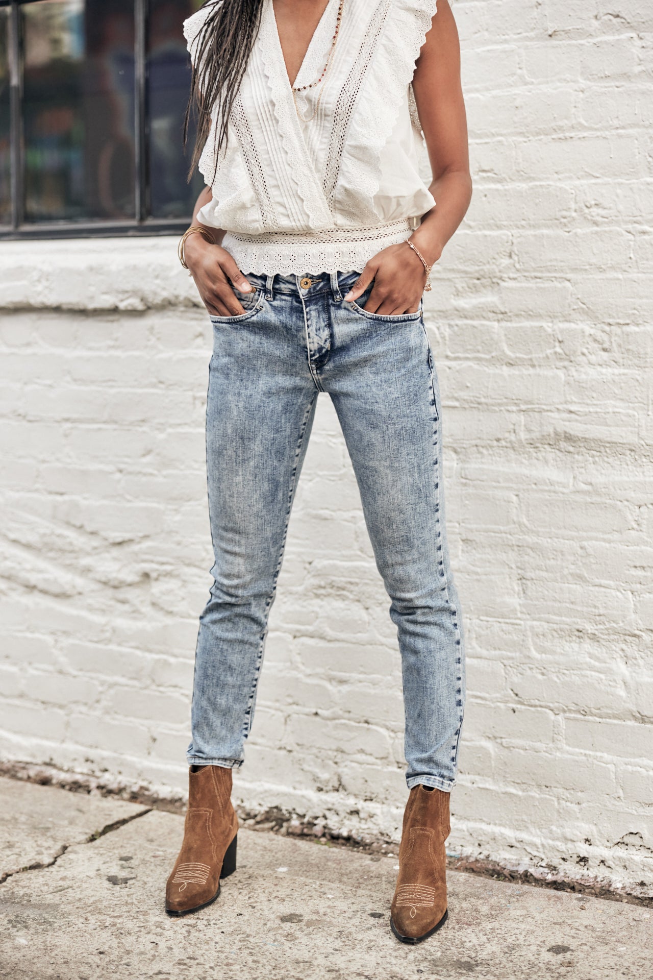 Jeans slim cropped Femme Sophy boceano | Freeman T. Porter