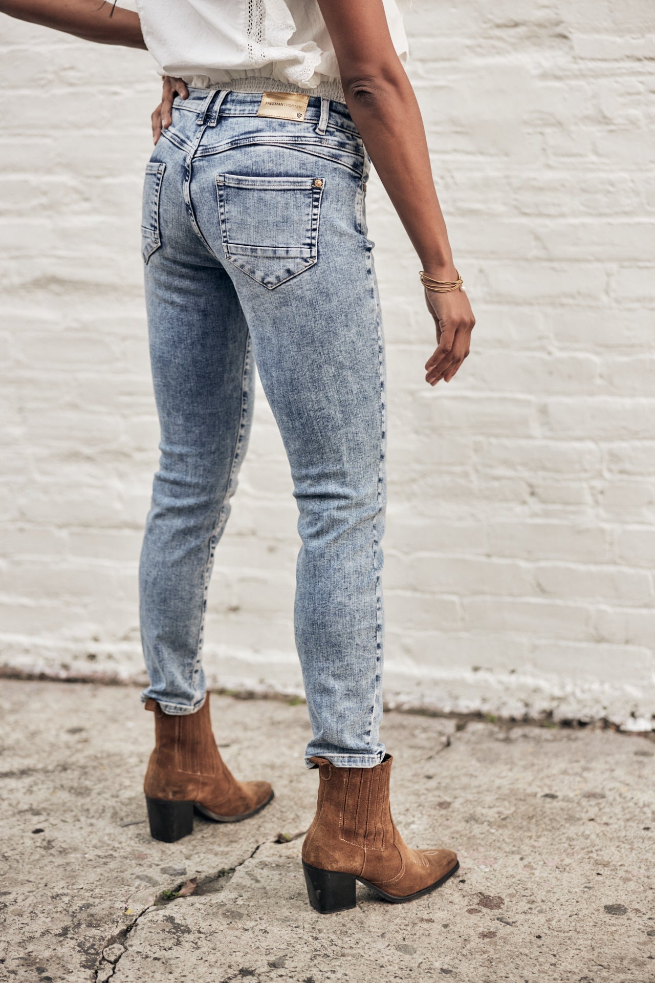 Jeans slim cropped Femme Sophy boceano | Freeman T. Porter