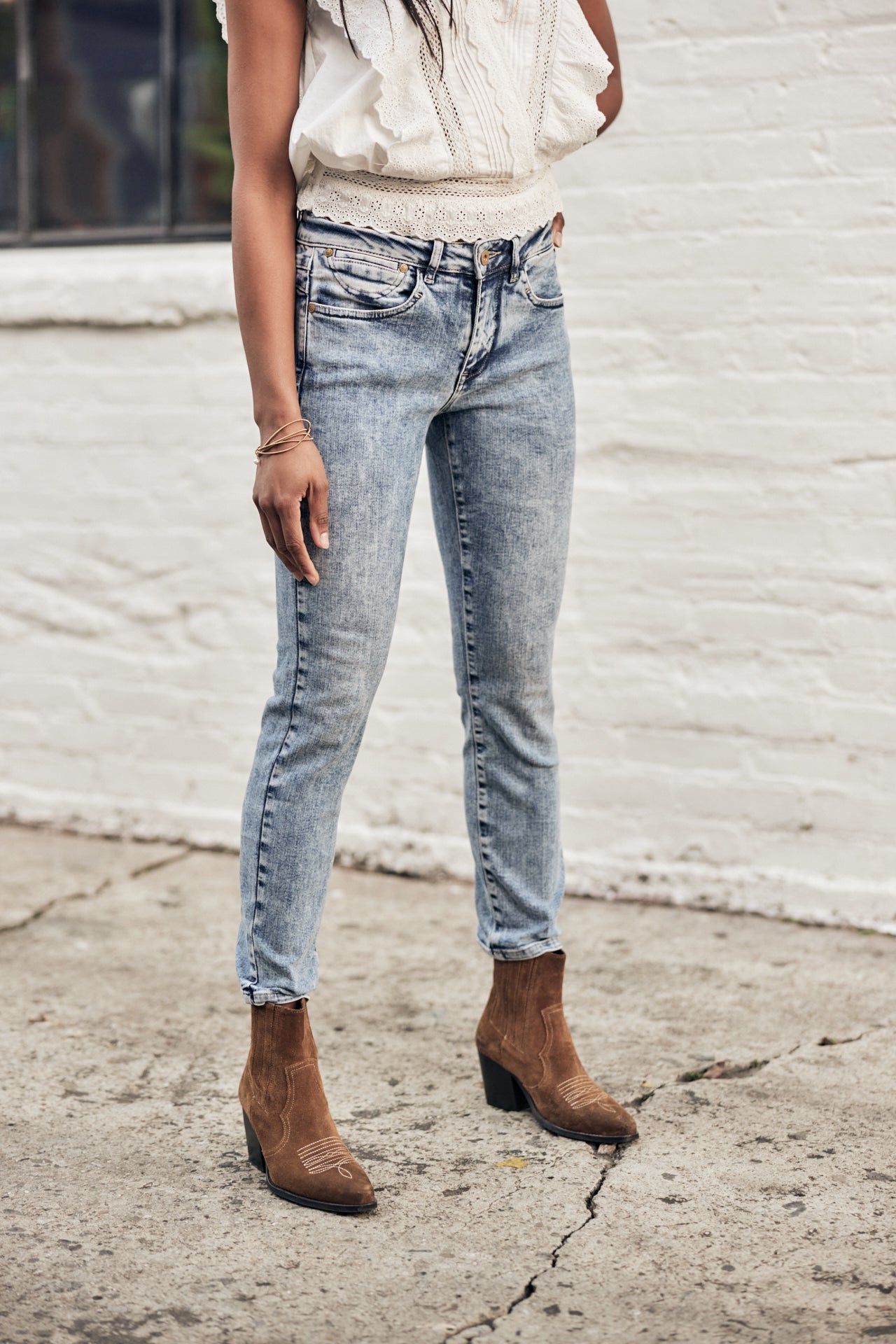 Jeans slim cropped Femme Sophy boceano | Freeman T. Porter