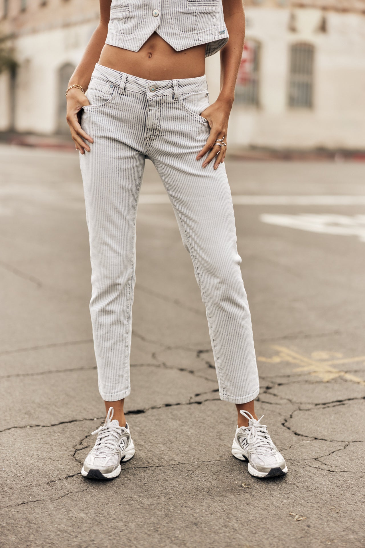 Jeans slim cropped Femme Sophy bossanova | Freeman T. Porter