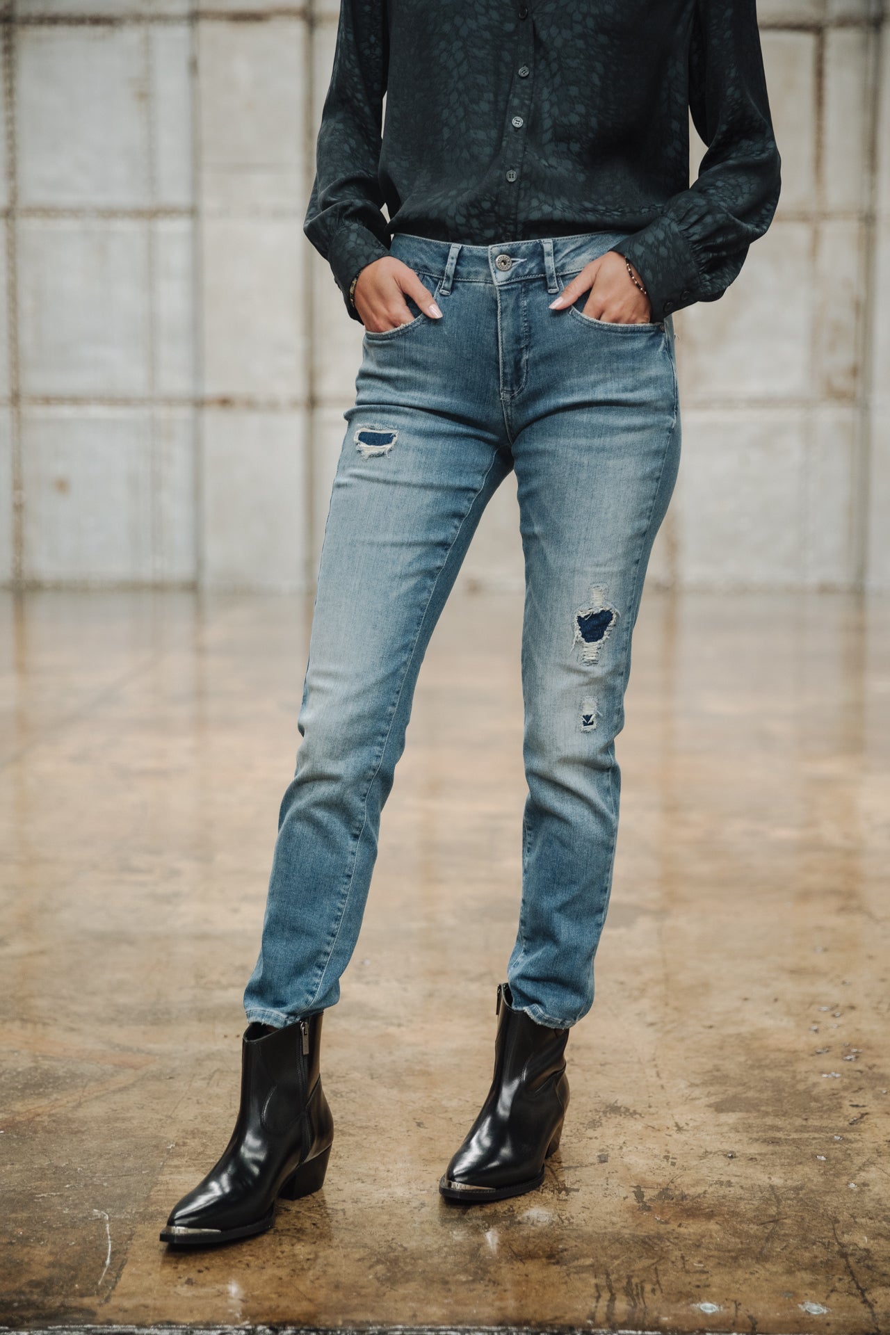 Jeans slim cropped Femme Sophy proof | Freeman T. Porter
