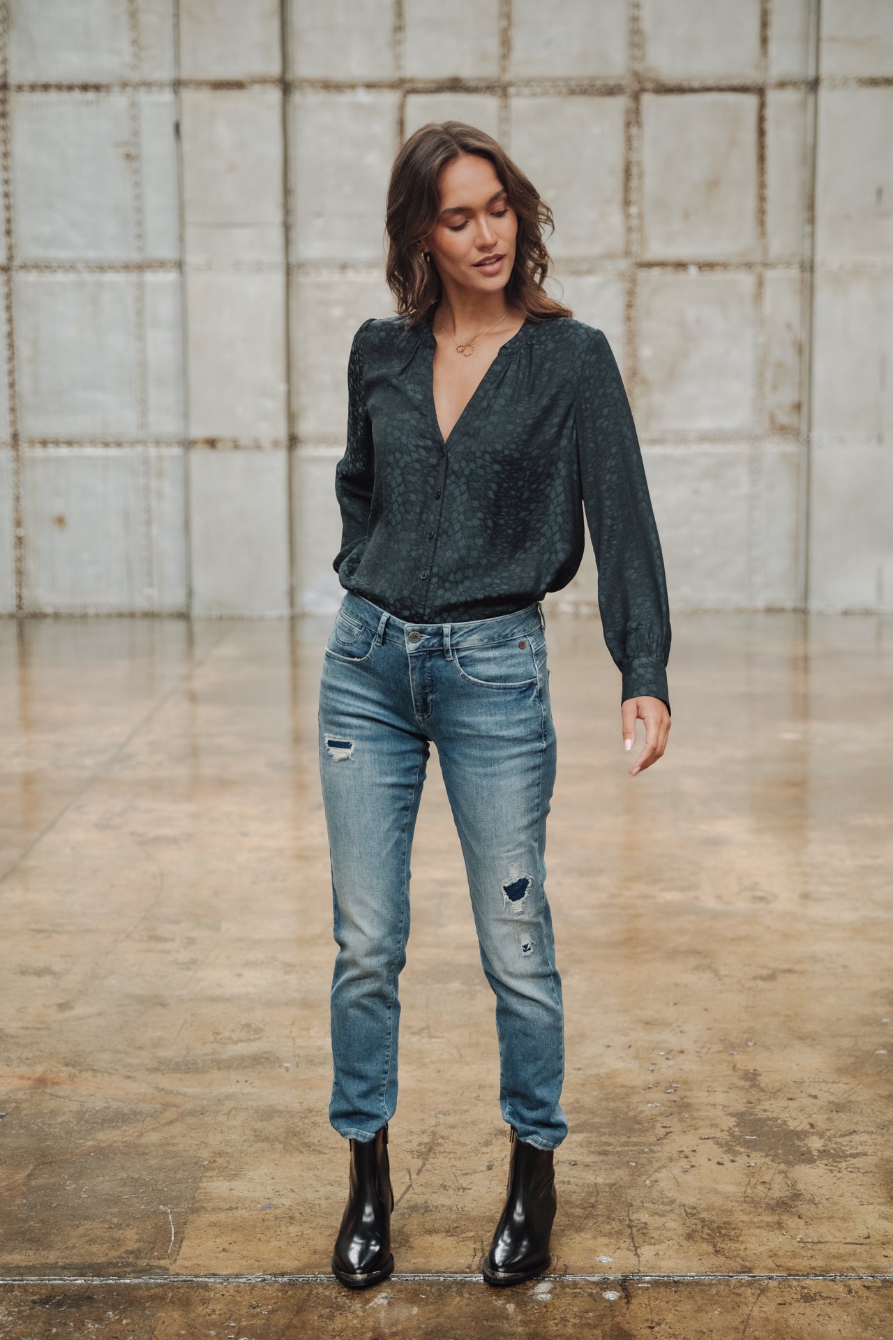 Jeans slim cropped Femme Sophy proof | Freeman T. Porter