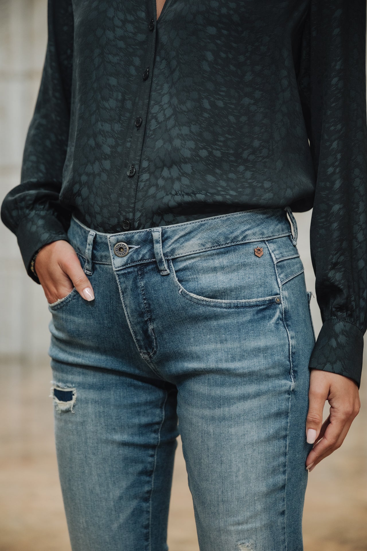 Jeans slim cropped Femme Sophy proof | Freeman T. Porter