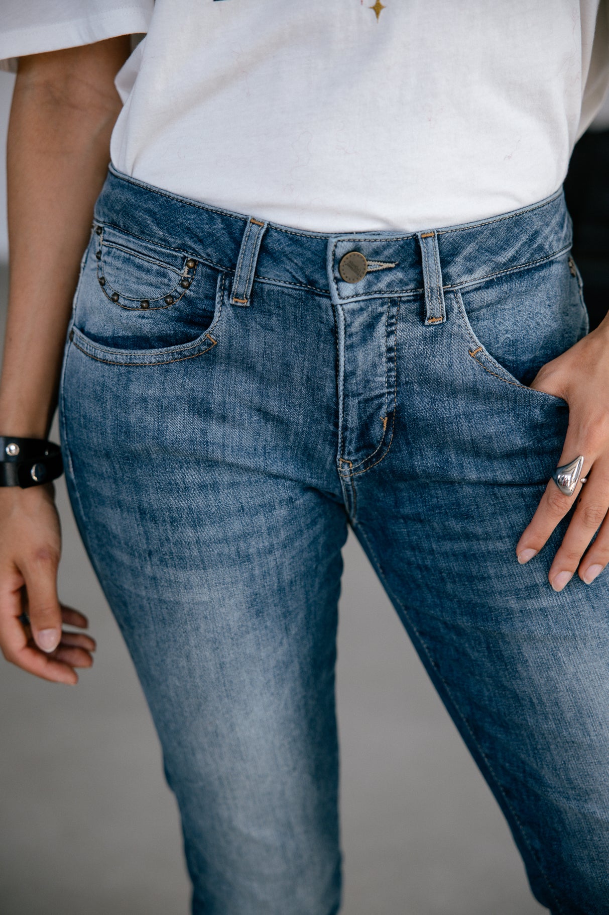 Schmale Cropped-Jeans Frau Sophy pacific | Freeman T. Porter