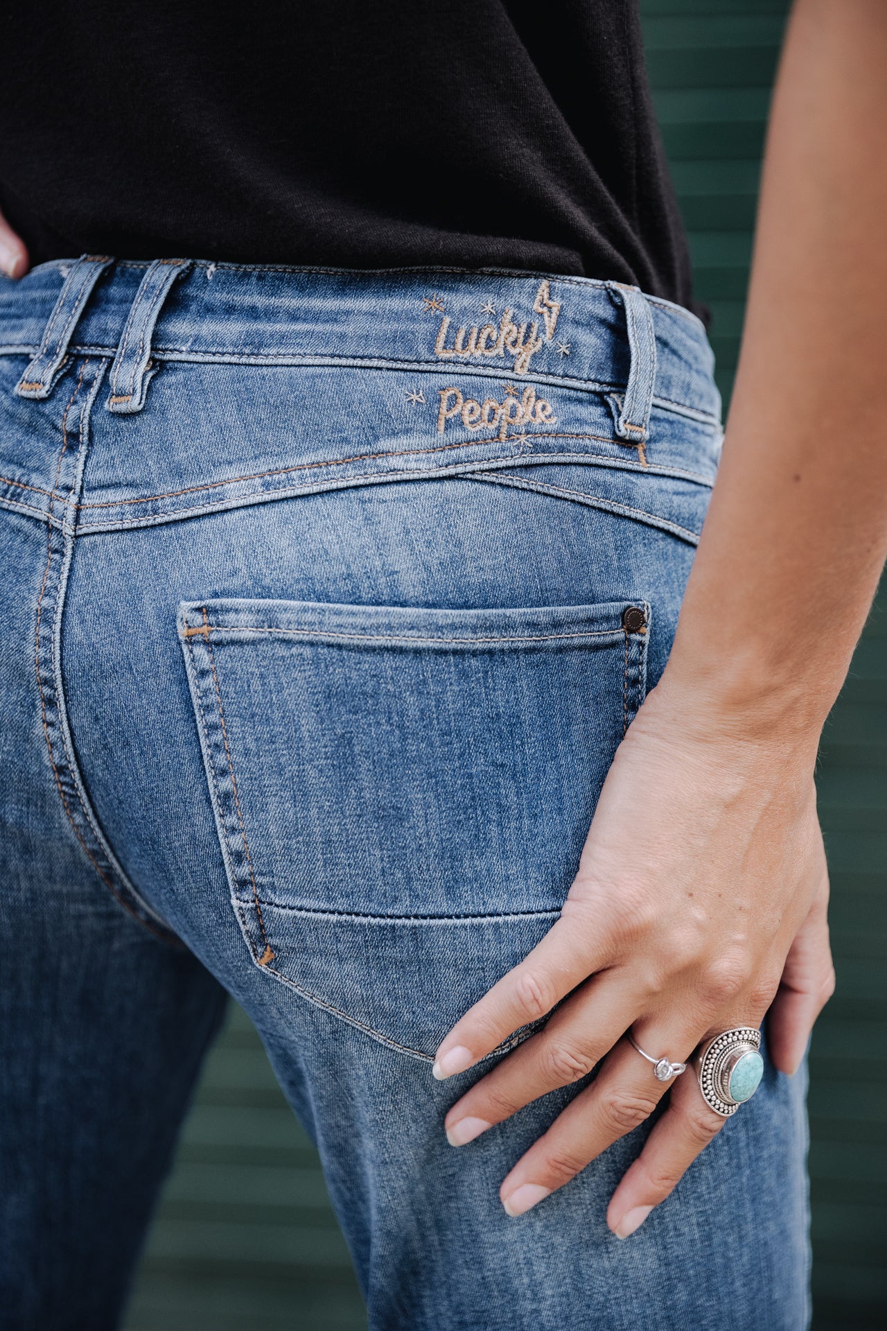 Jeans slim cropped Femme Sophy pacific | Freeman T. Porter