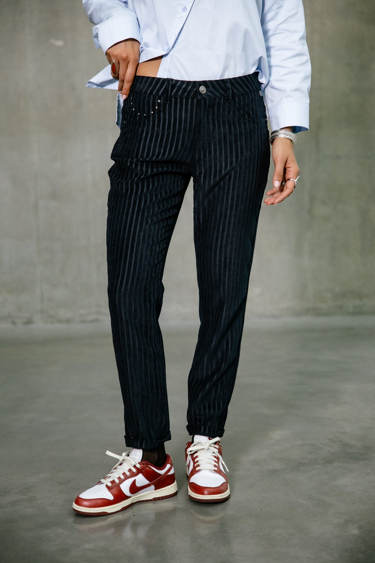 Pantalon cropped Woman Sophy Norwich black | Freeman T. Porter