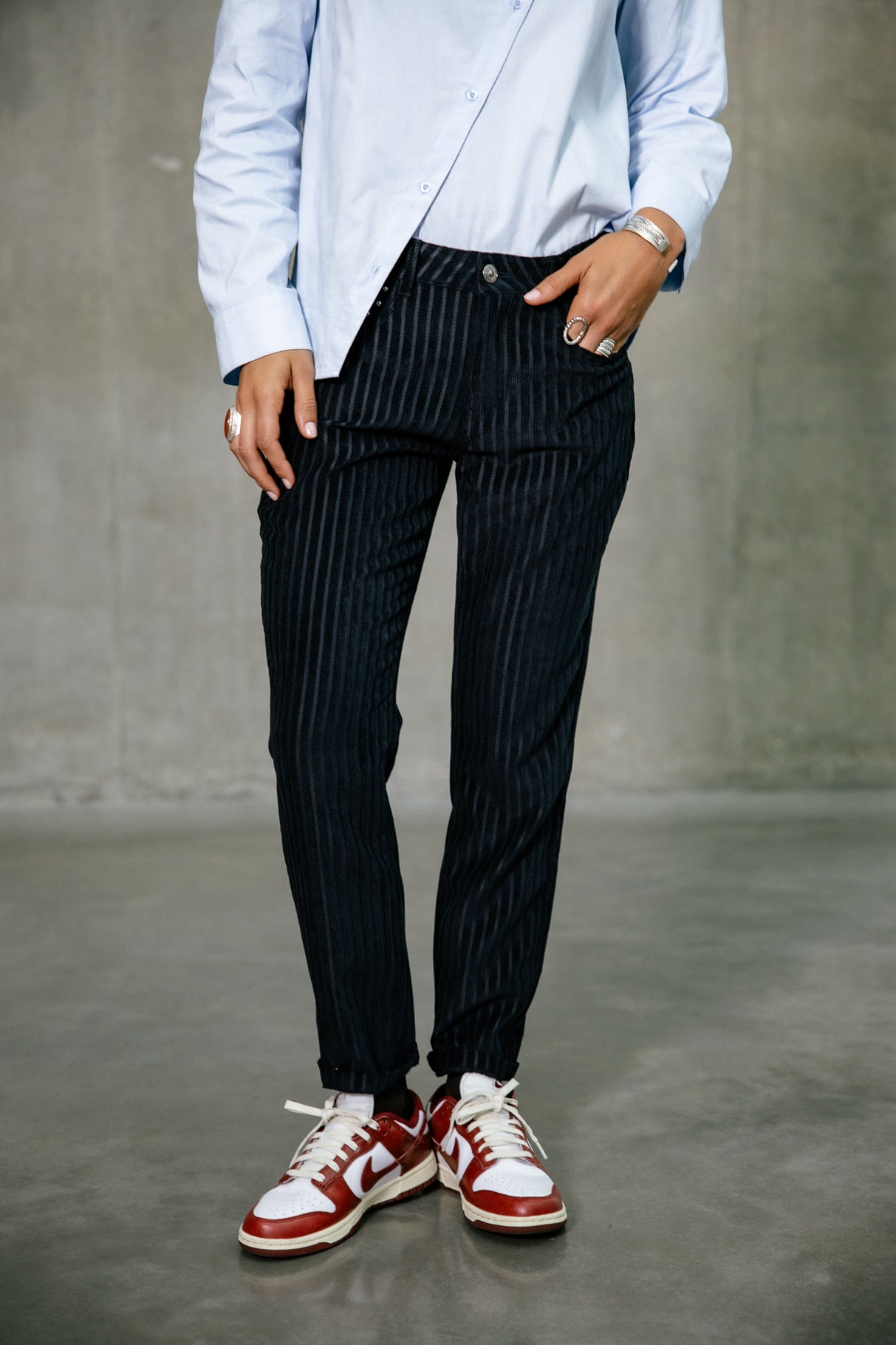 Pantalon cropped Frau Sophy Norwich black | Freeman T. Porter