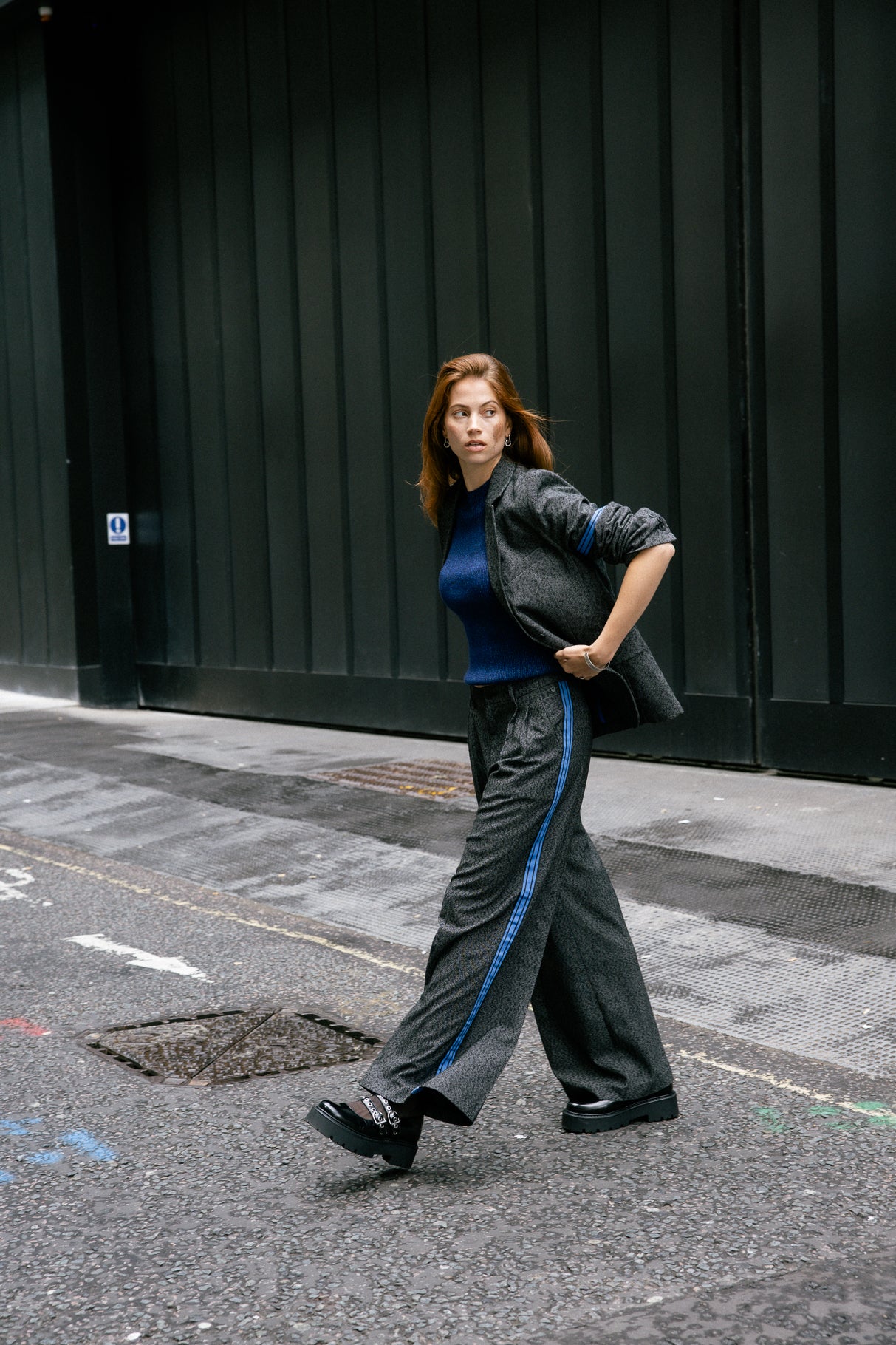 Pantalon large taille haute Femme Nathalia Brummell moon rock | Freeman T. Porter
