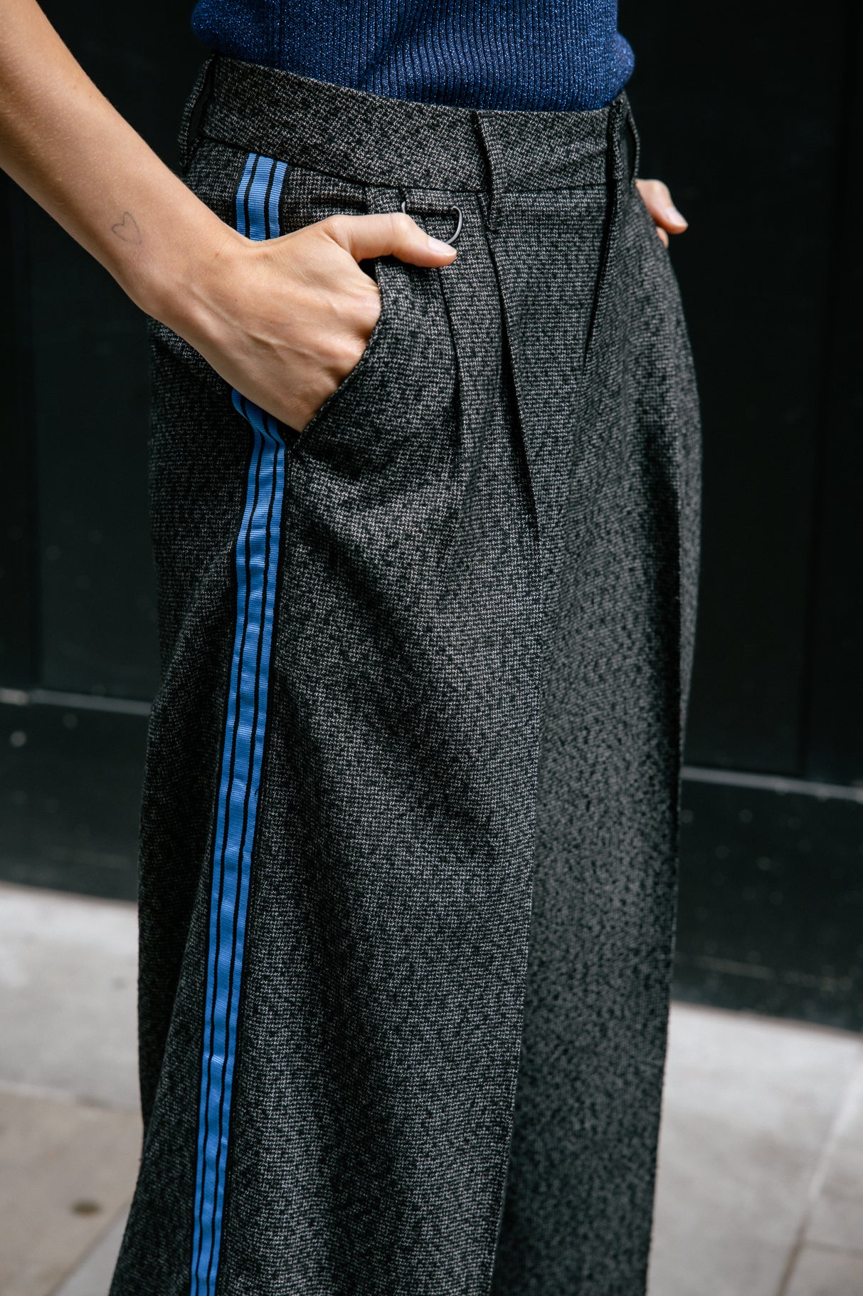 Pantalon large taille haute Frau Nathalia Brummell moon rock | Freeman T. Porter