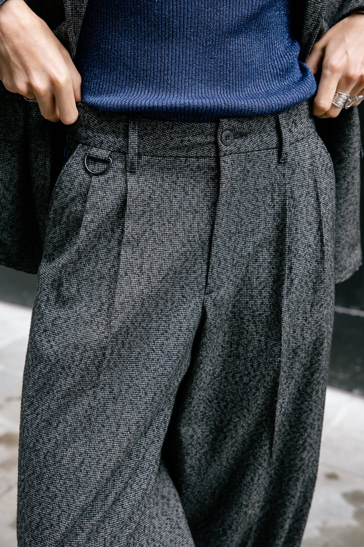 Pantalon large taille haute Frau Nathalia Brummell moon rock | Freeman T. Porter