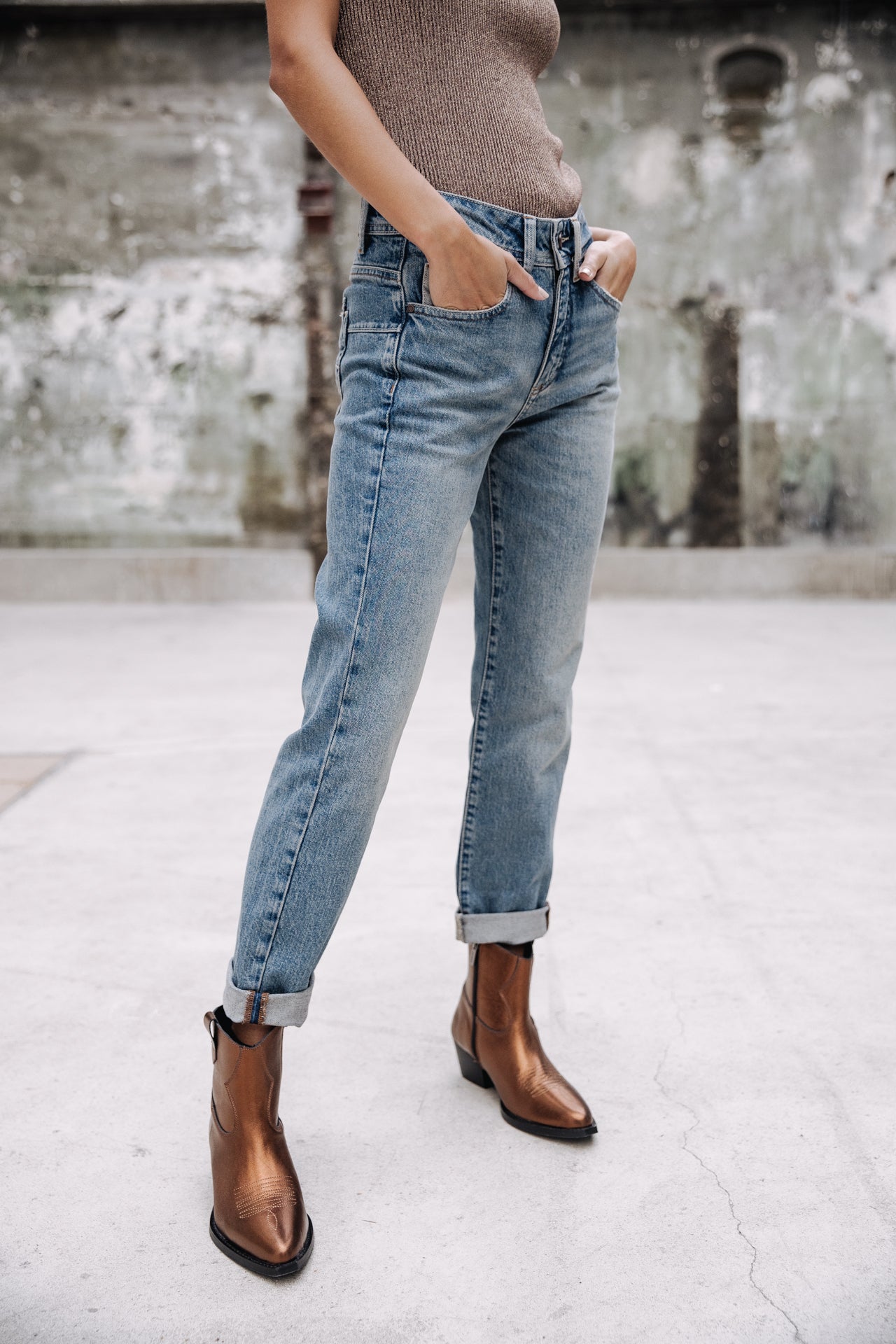 Jeans cropped boyfriend Femme Timea furano | Freeman T. Porter
