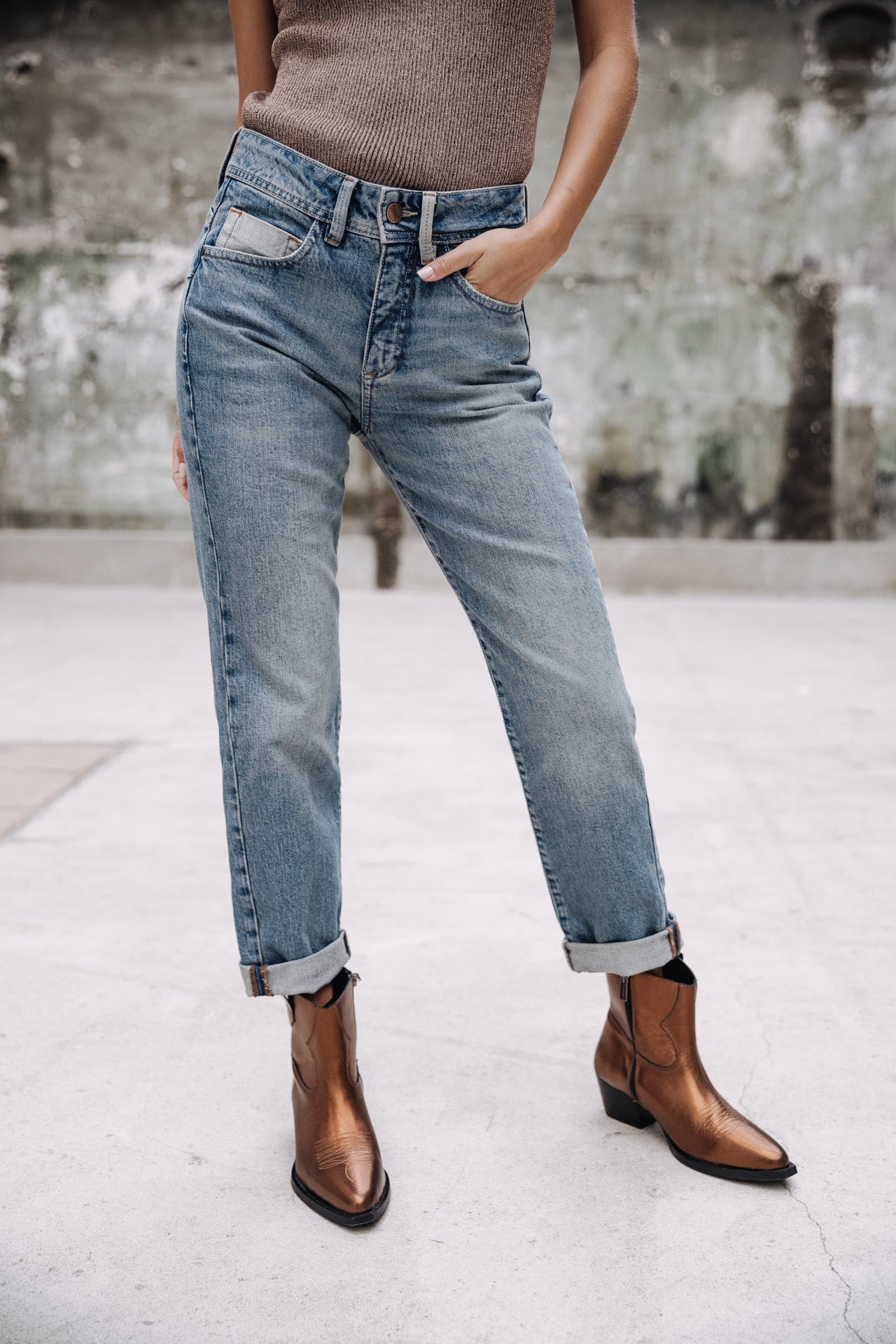 Jeans cropped boyfriend Femme Timea furano | Freeman T. Porter