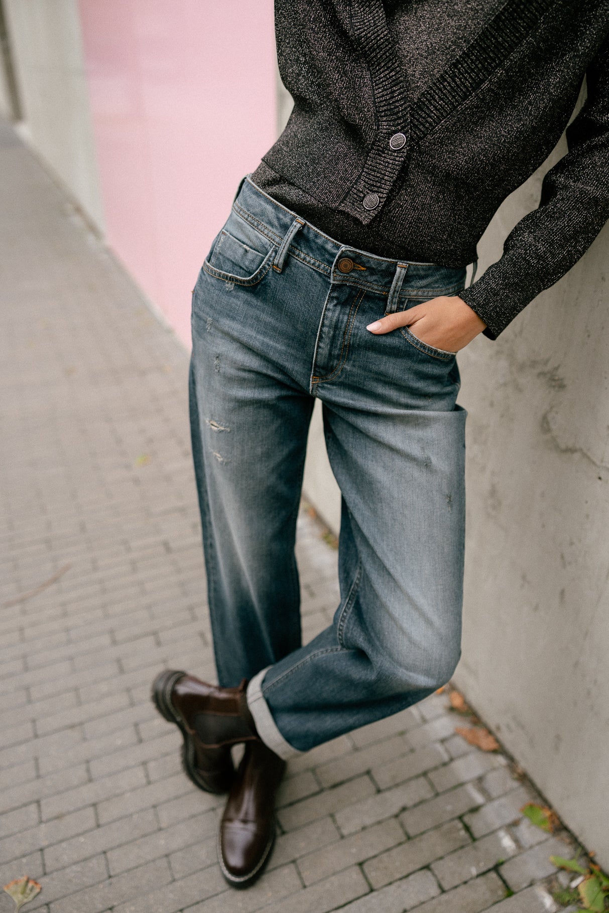 Jeans cropped boyfriend Femme Timea salute | Freeman T. Porter