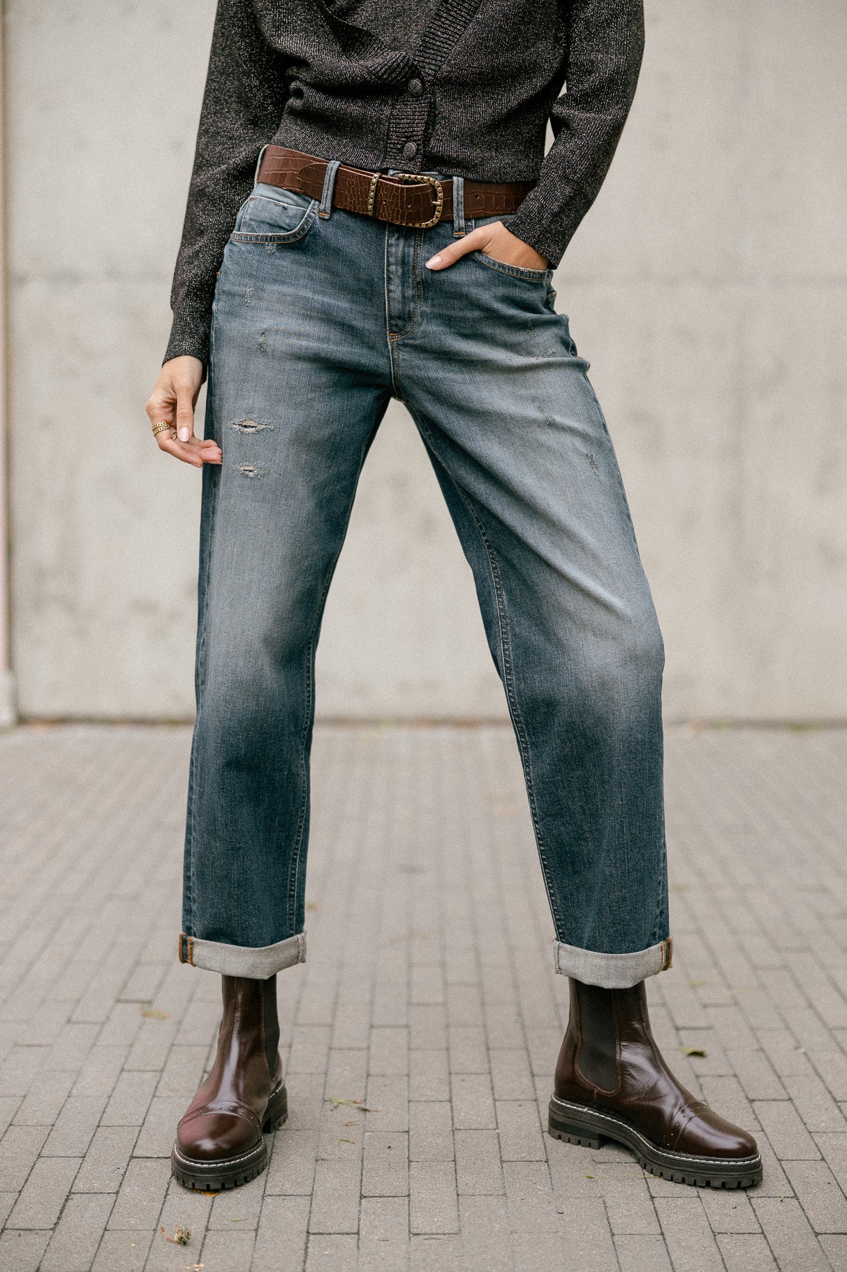 Jeans cropped boyfriend Femme Timea salute | Freeman T. Porter