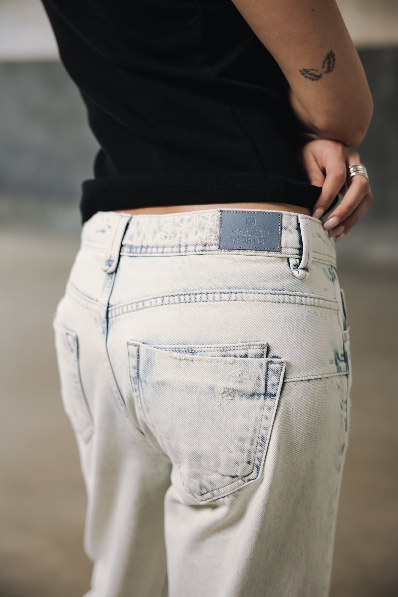 Cropped boyfriend jeans Woman Timea Denim benett | Freeman T. Porter