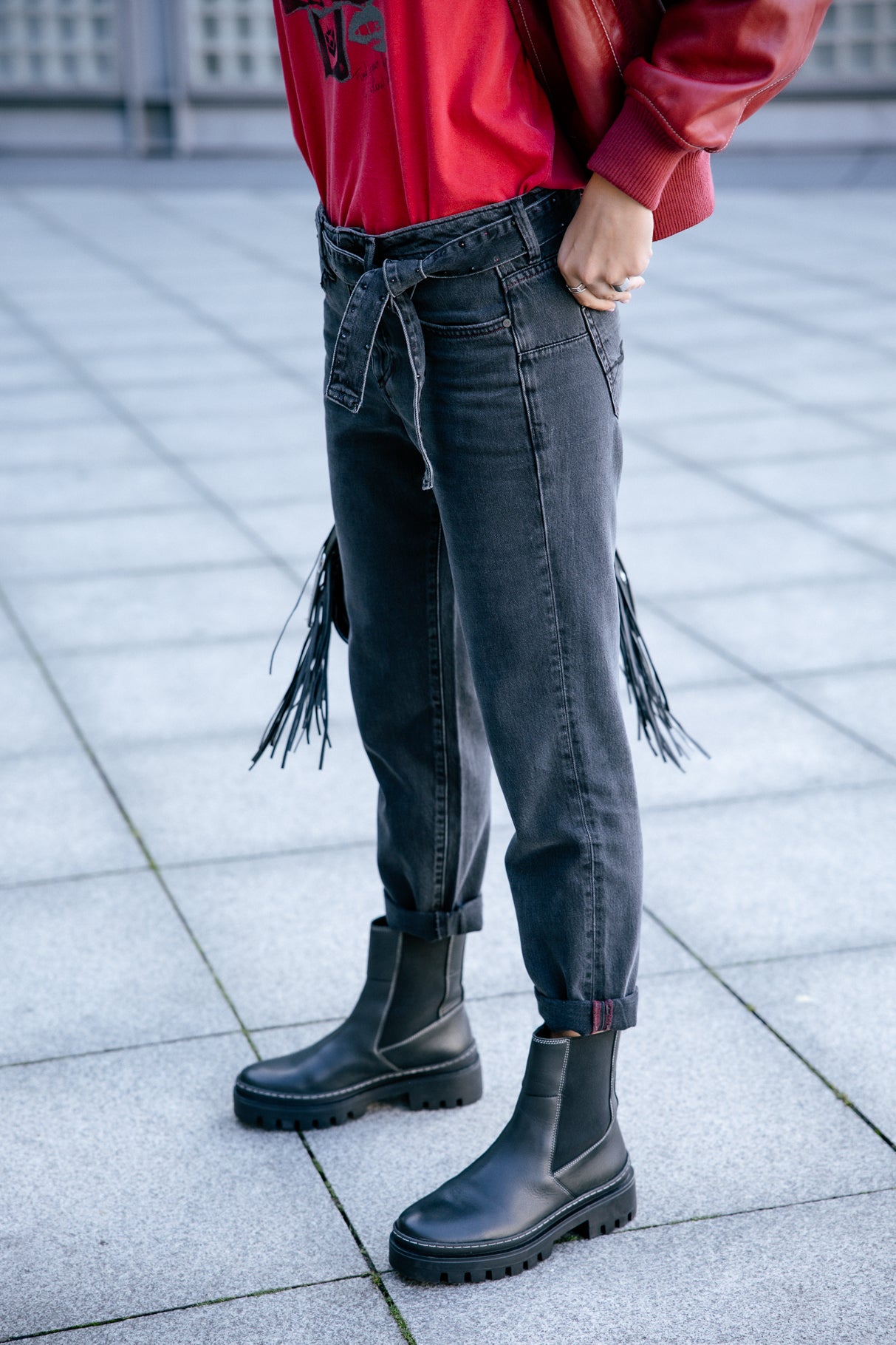 Cropped boyfriend jeans Woman Timea salsina | Freeman T. Porter