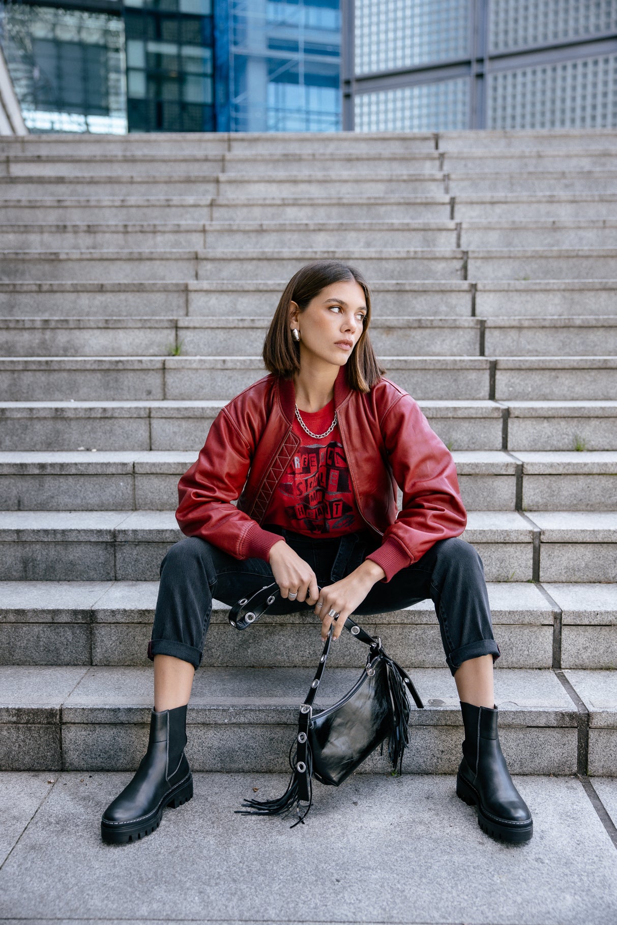 Cropped boyfriend jeans Woman Timea salsina | Freeman T. Porter