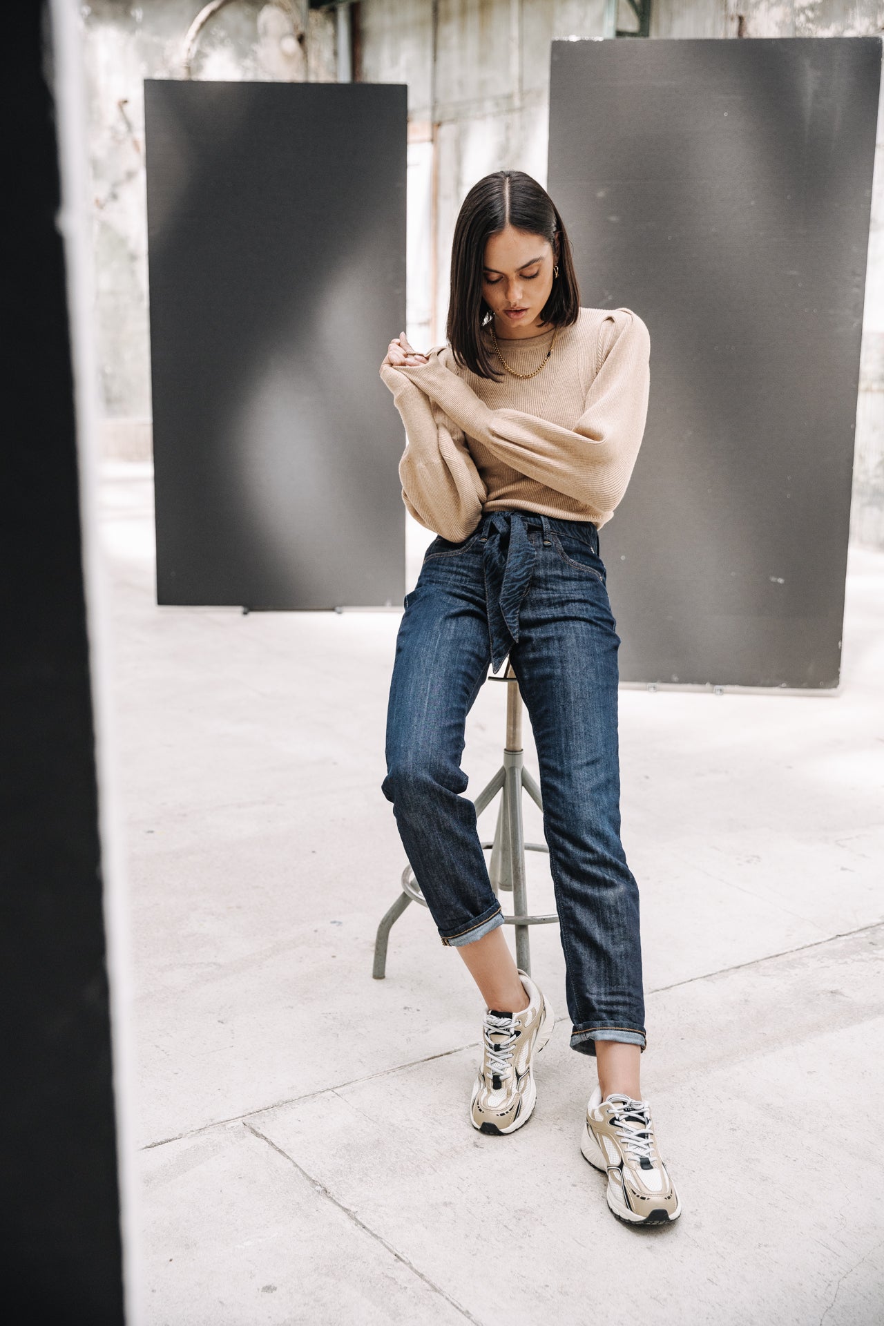 Jeans cropped boyfriend Femme Timea eclipse | Freeman T. Porter