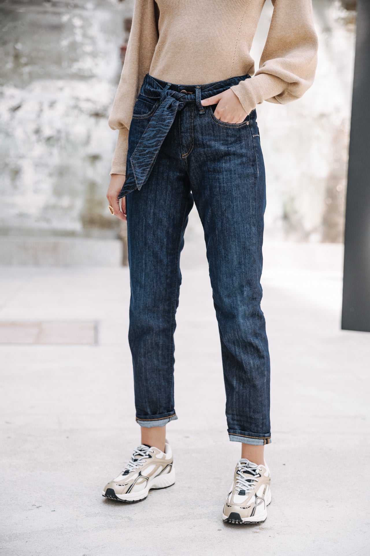 Jeans cropped boyfriend Femme Timea eclipse | Freeman T. Porter