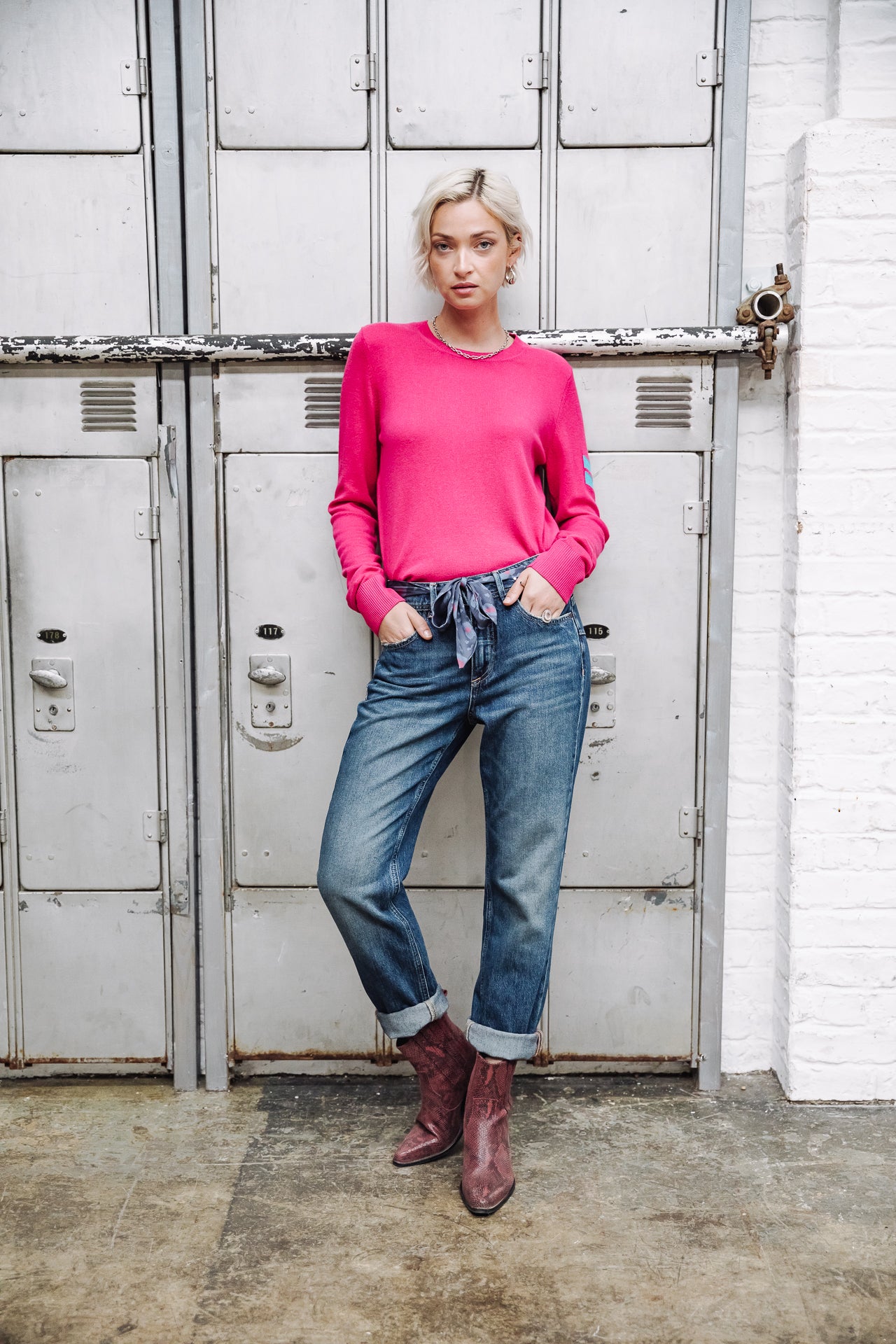Jeans cropped boyfriend Femme Timea Denim pittsburg dark | Freeman T. Porter