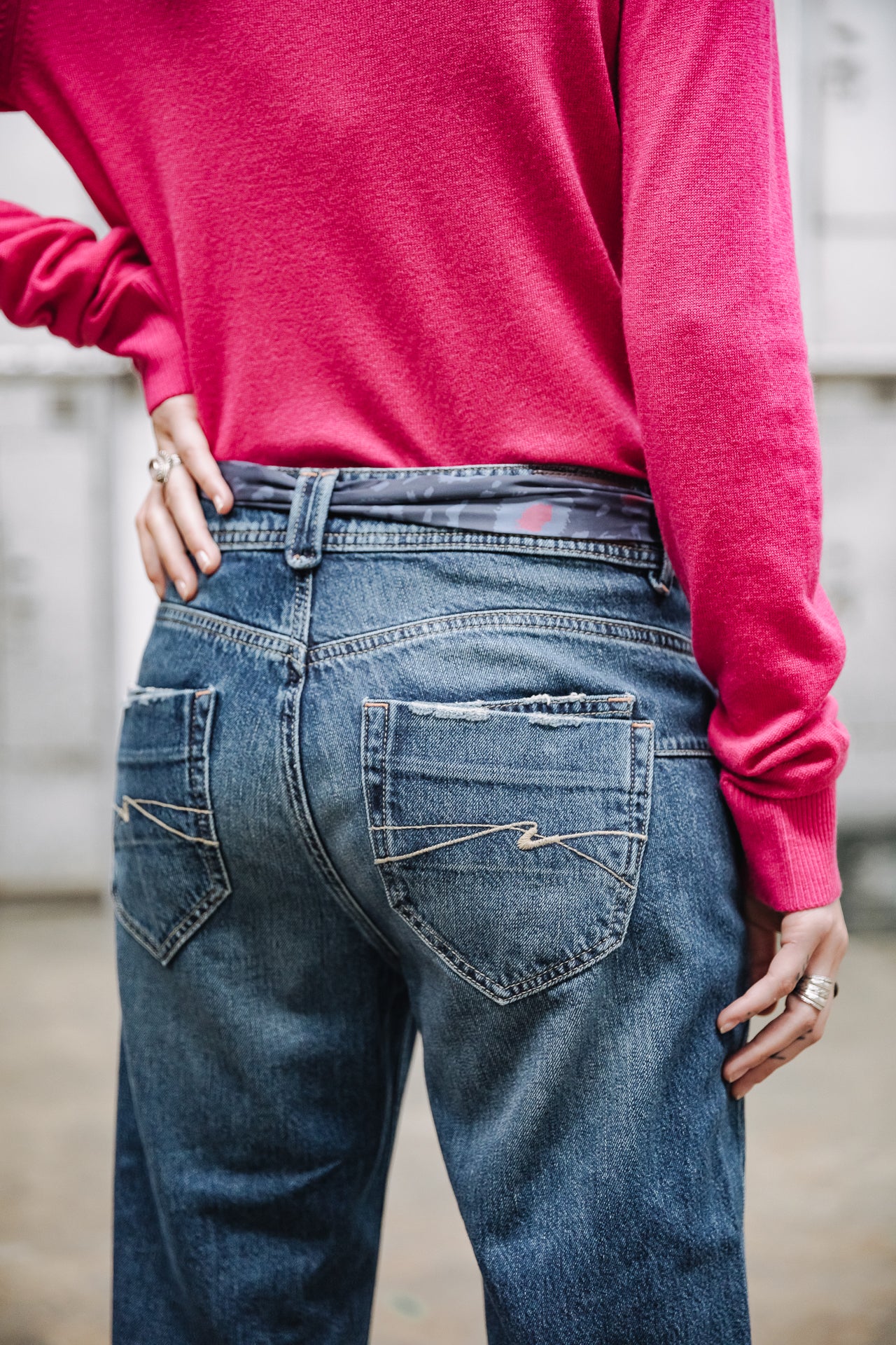 Jeans cropped boyfriend Femme Timea Denim pittsburg dark | Freeman T. Porter