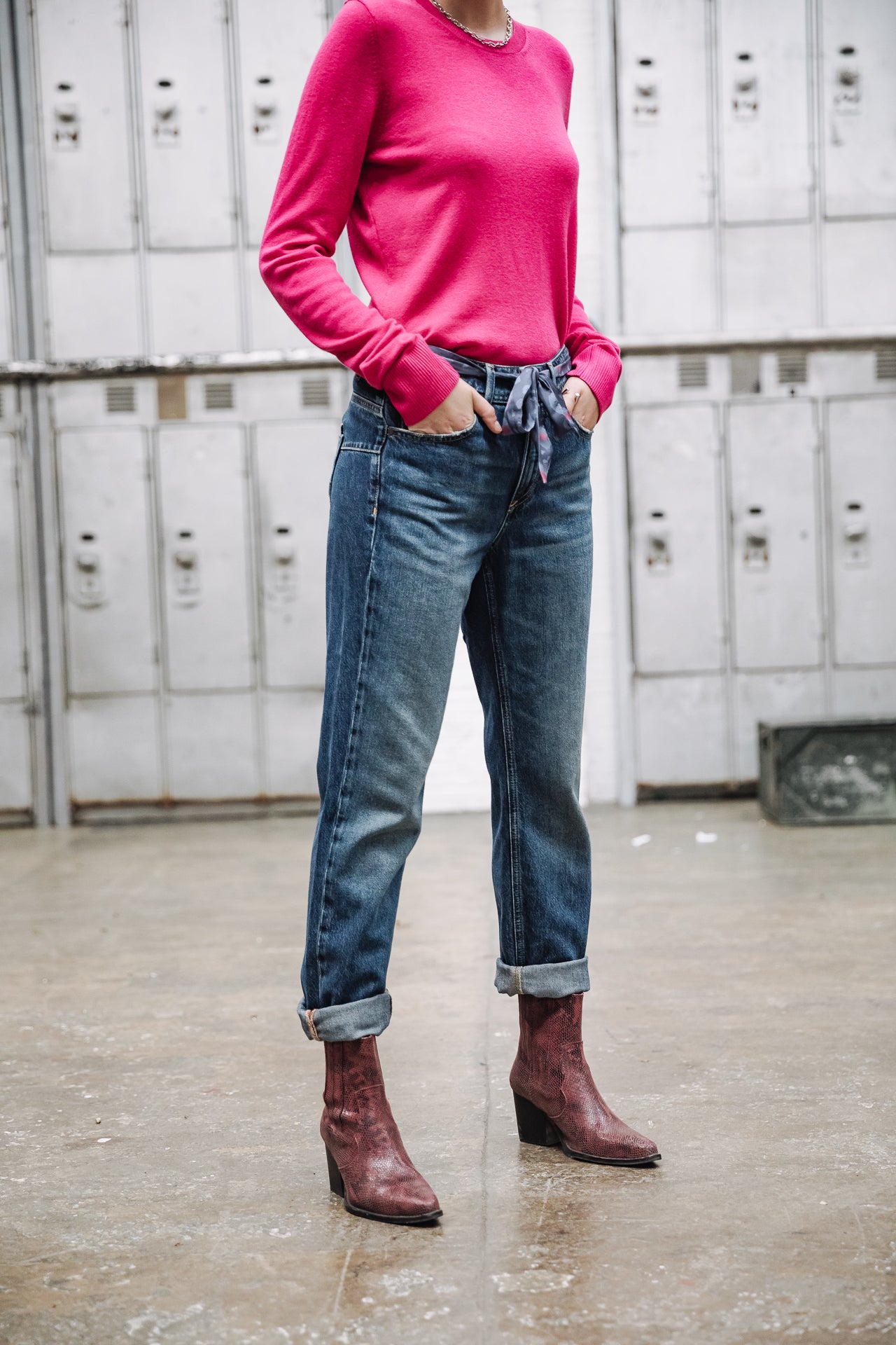 Jeans cropped boyfriend Femme Timea Denim pittsburg dark | Freeman T. Porter