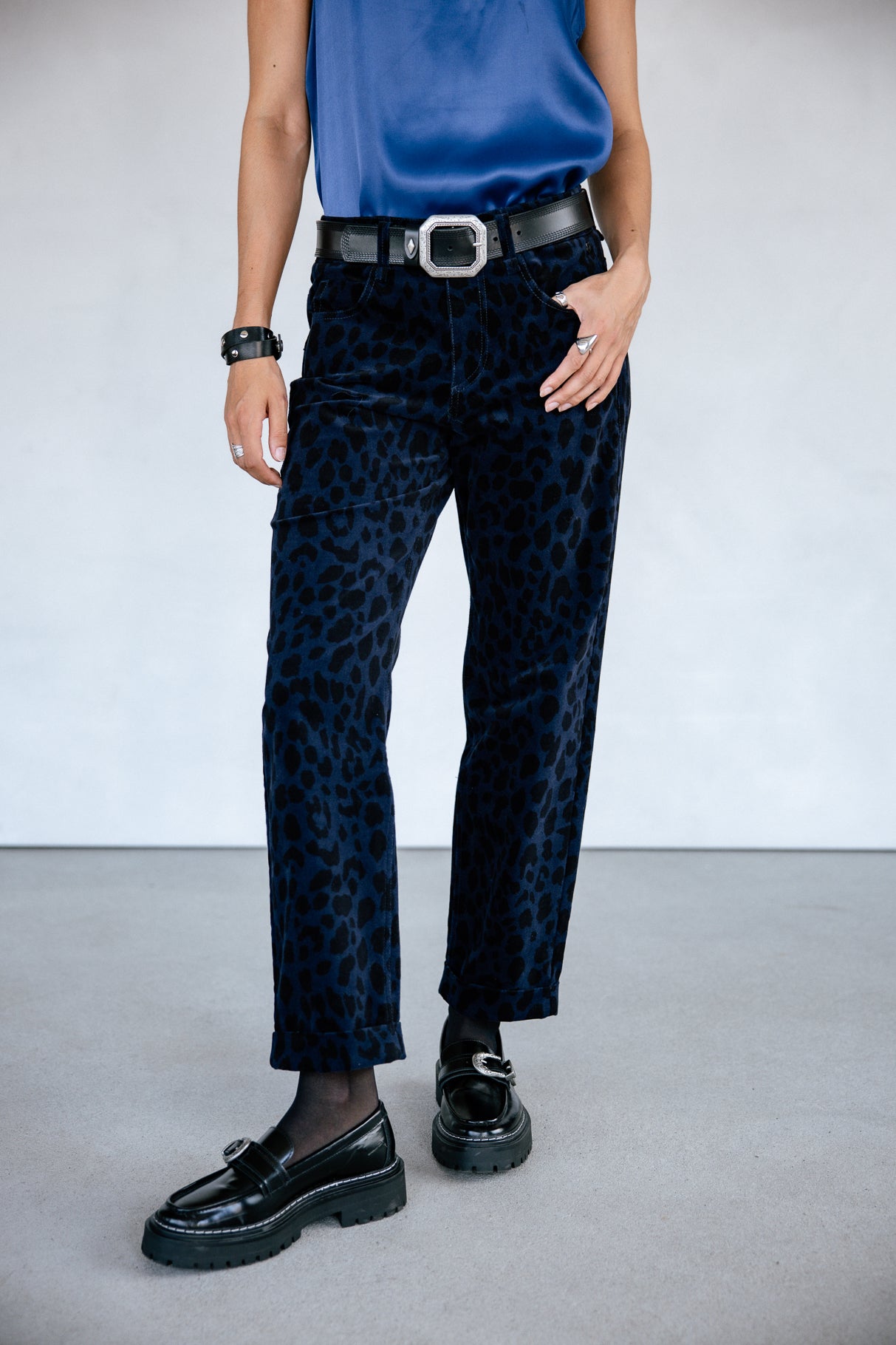 Pantalon cropped boyfriend Femme Timea Bachata naval academy | Freeman T. Porter
