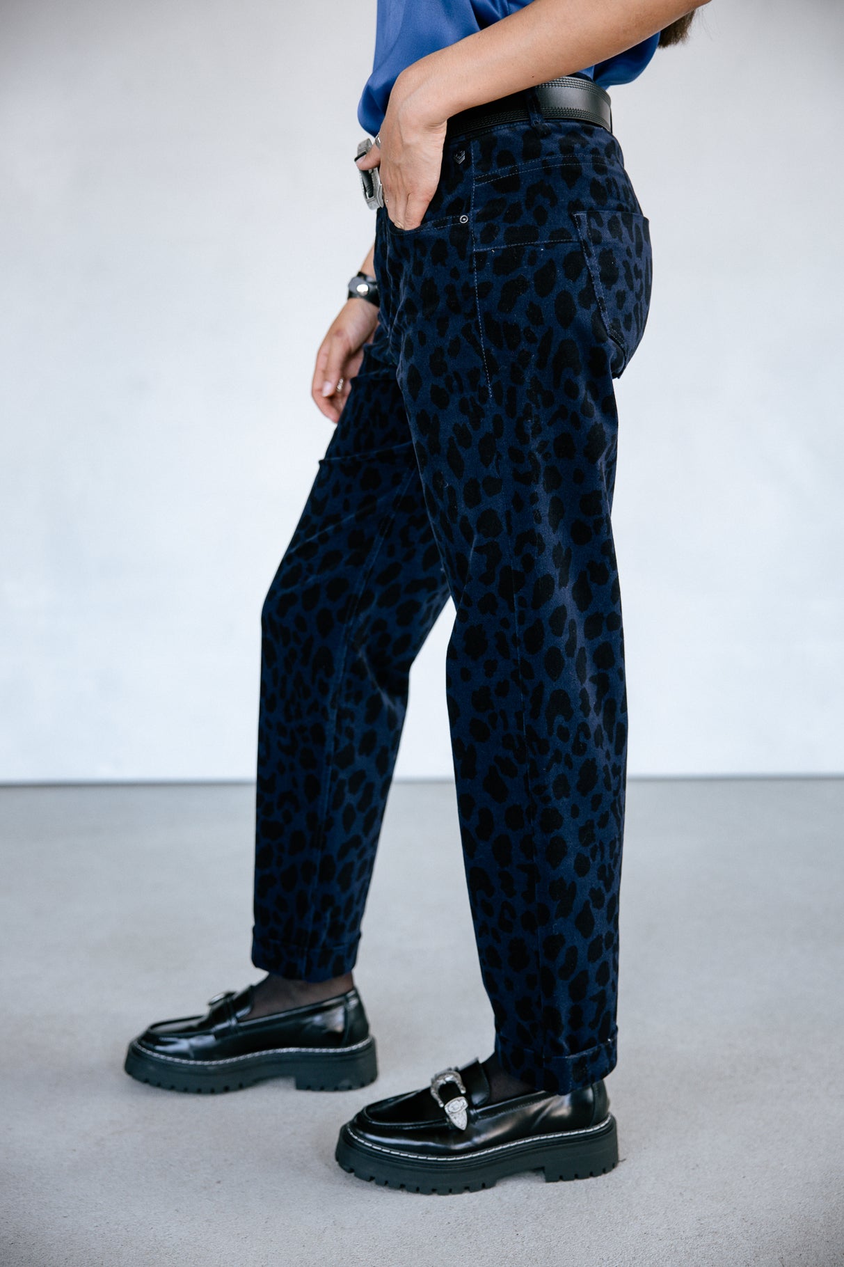 Pantalon cropped boyfriend Femme Timea Bachata naval academy | Freeman T. Porter