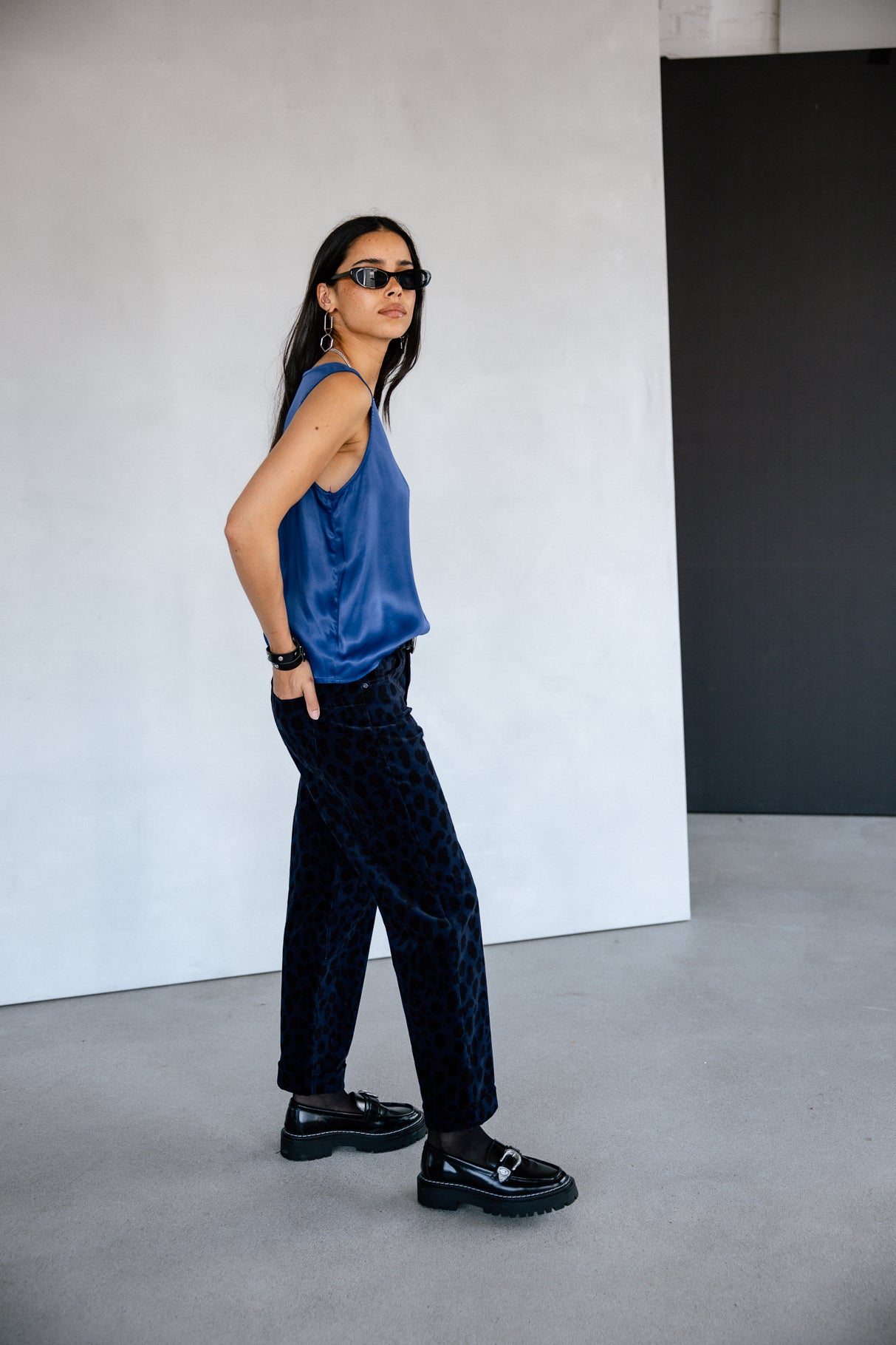 Pantalon cropped boyfriend Femme Timea Bachata naval academy | Freeman T. Porter