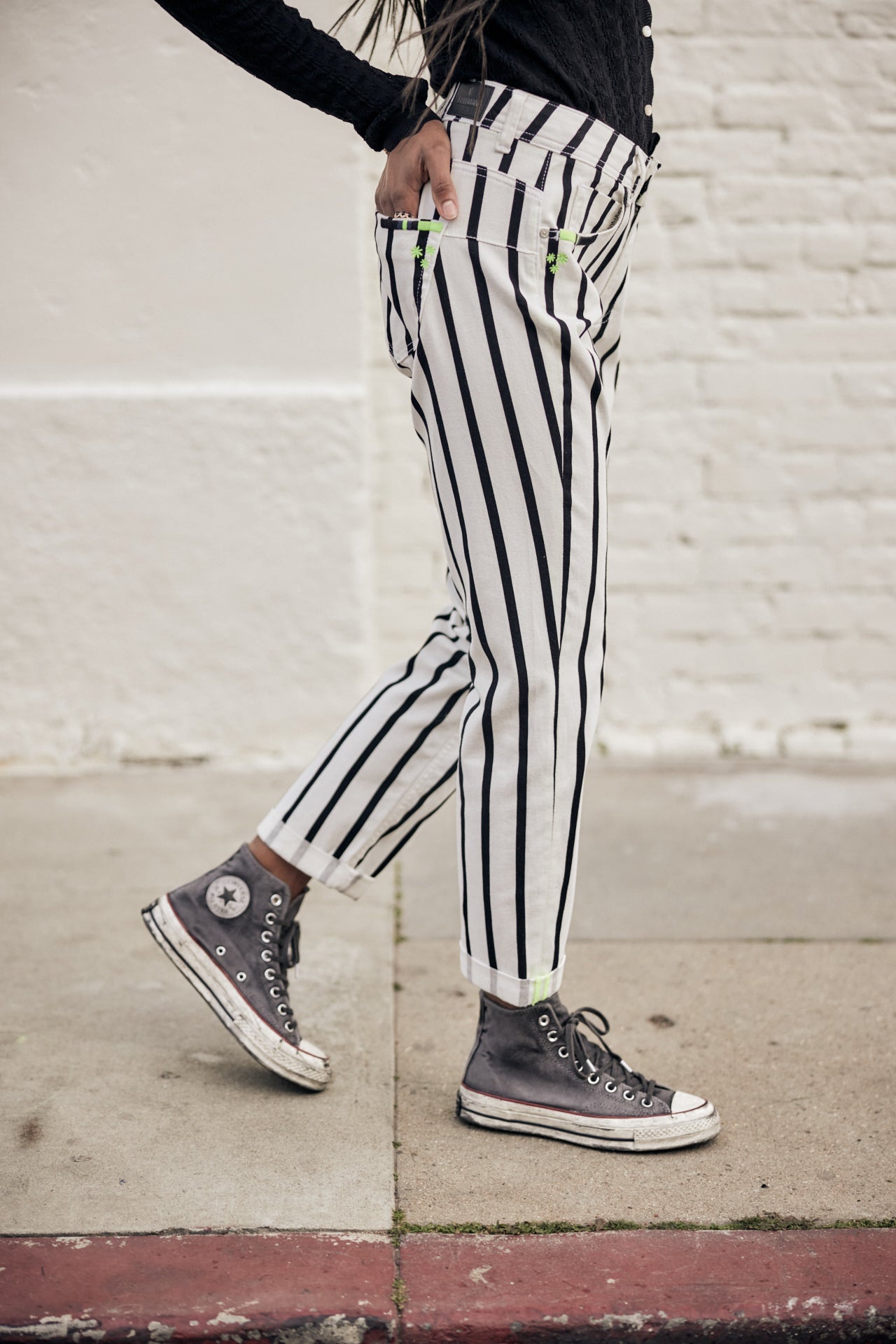 Pantalon cropped boyfriend Femme Timea Lucky original | Freeman T. Porter