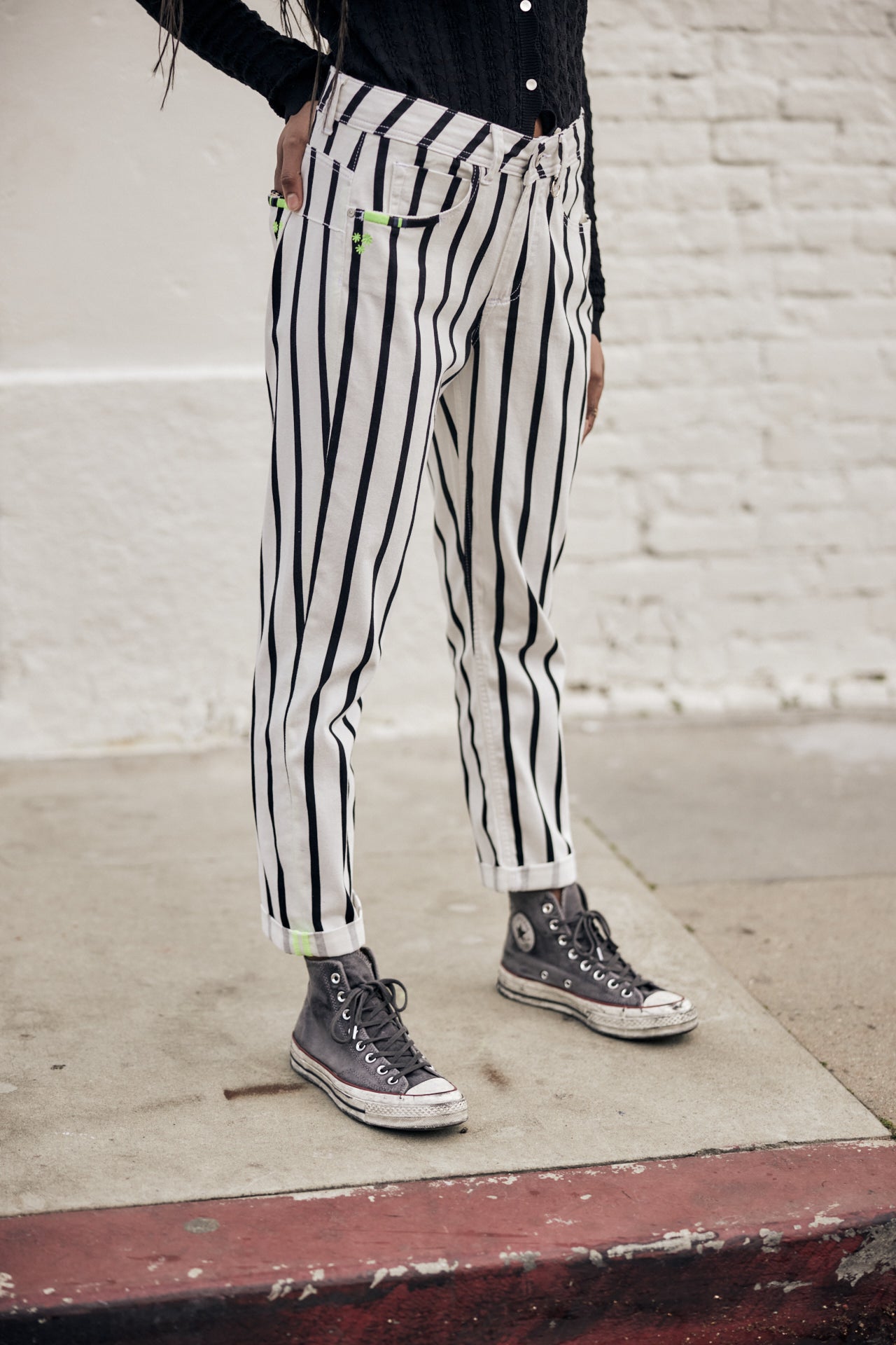 Pantalon cropped boyfriend Femme Timea Lucky original | Freeman T. Porter